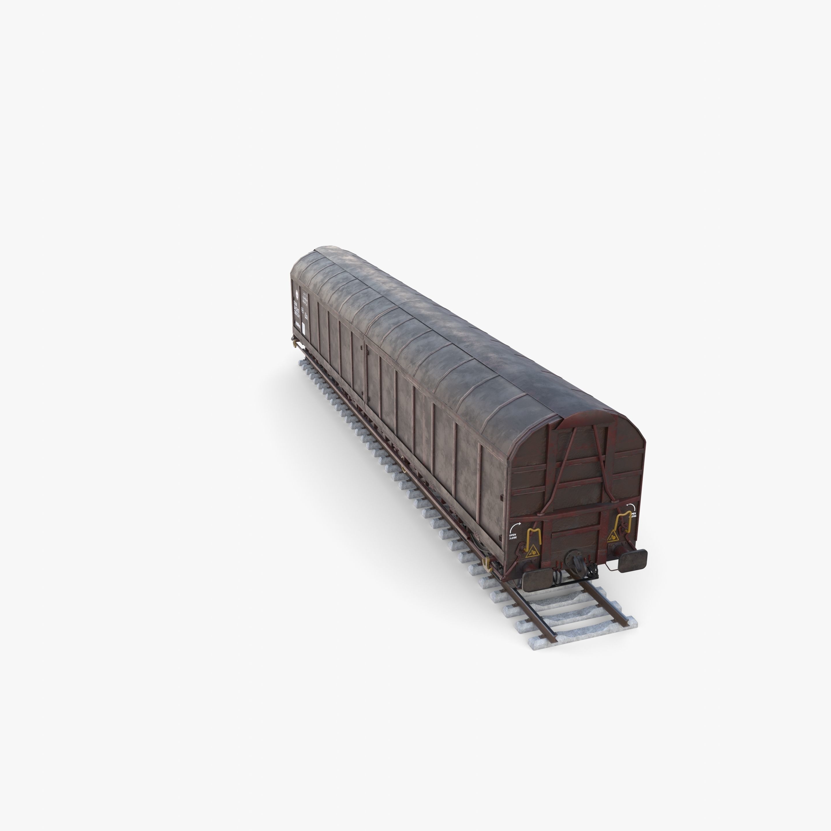 CFR Habis Sliding Door Wagon 339 Rail Car v1 3D model_7