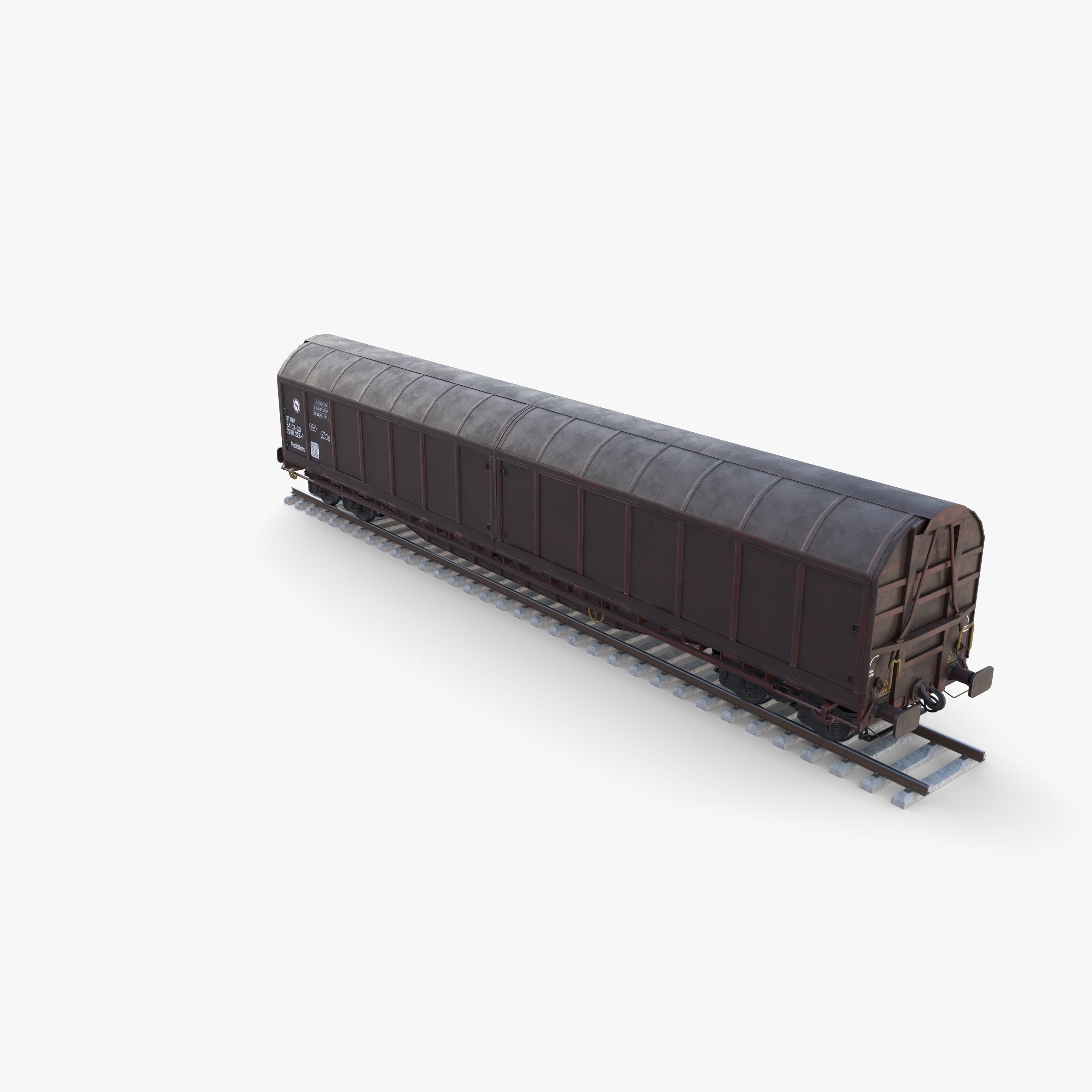 CFR Habis Sliding Door Wagon 339 Rail Car v1 3D model_9