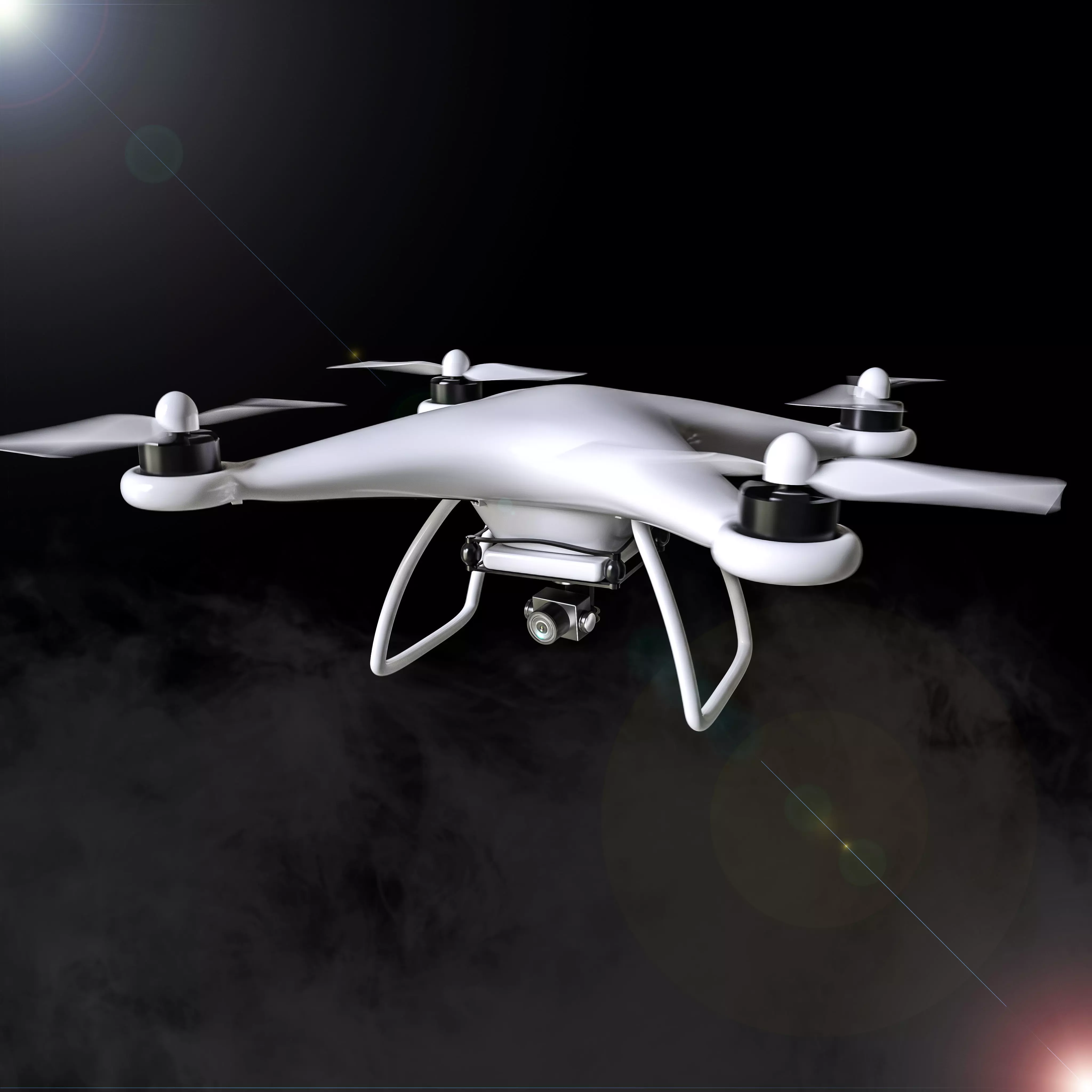 Drone with Camera 3D model_0