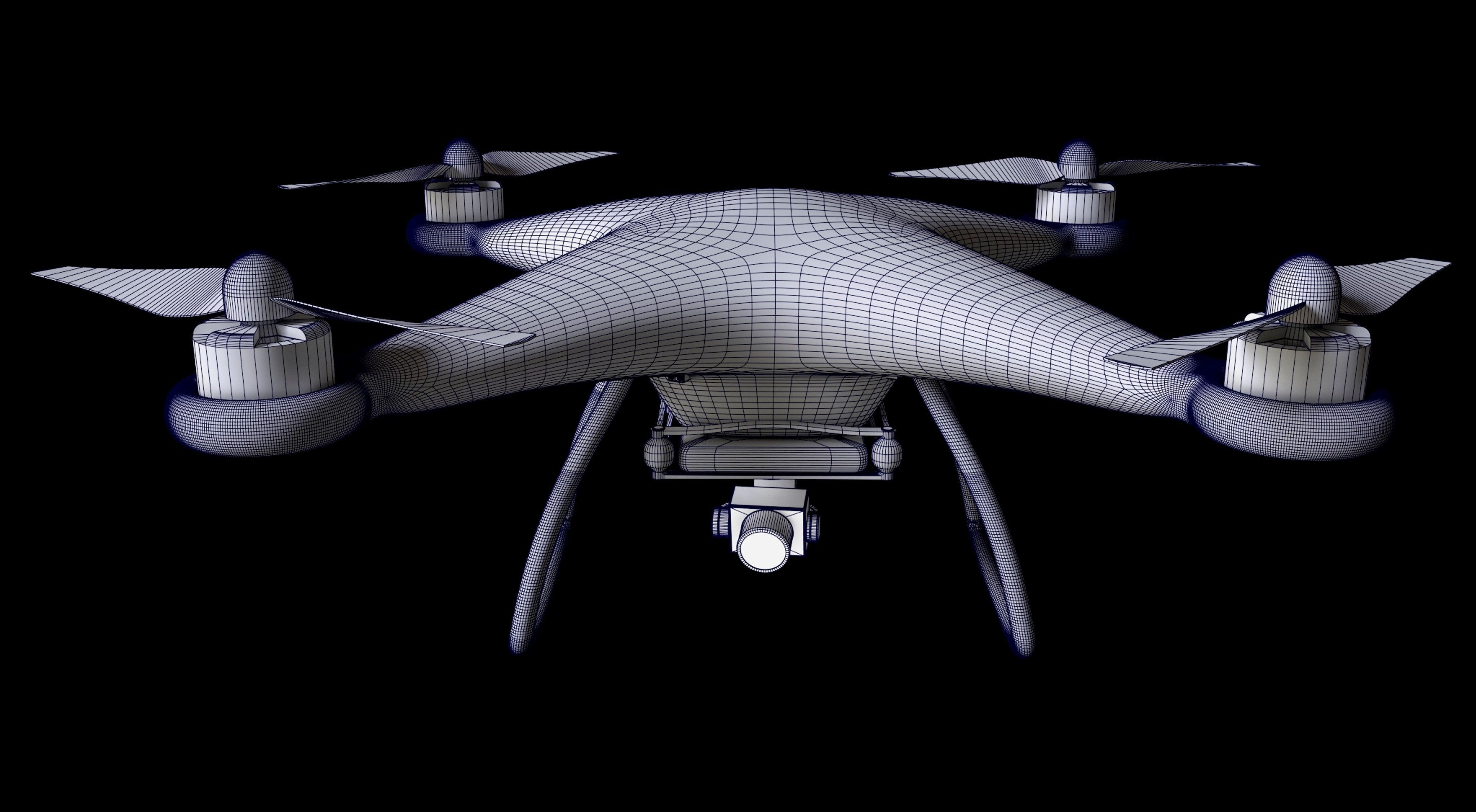 Drone with Camera 3D model_7
