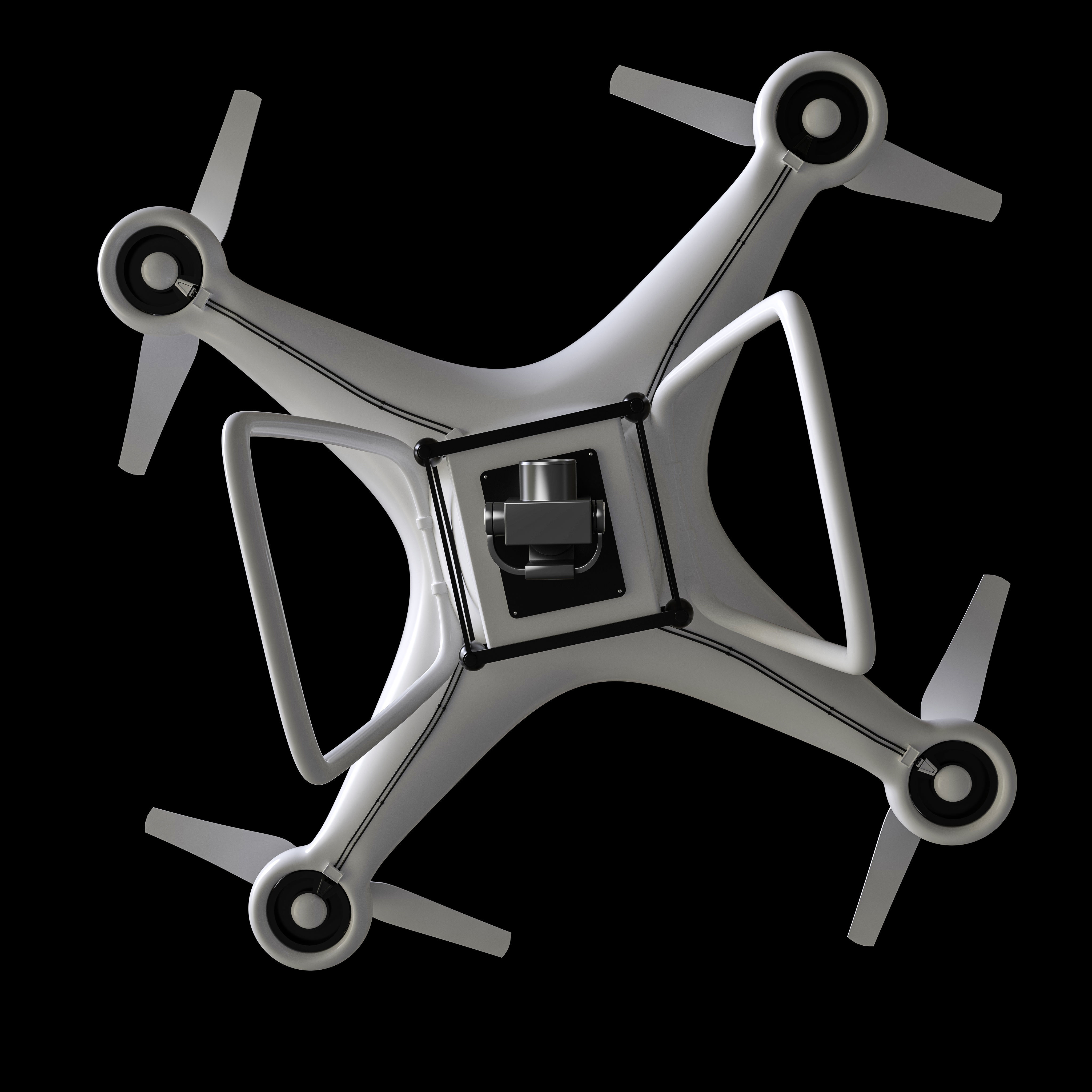 Drone with Camera 3D model_3