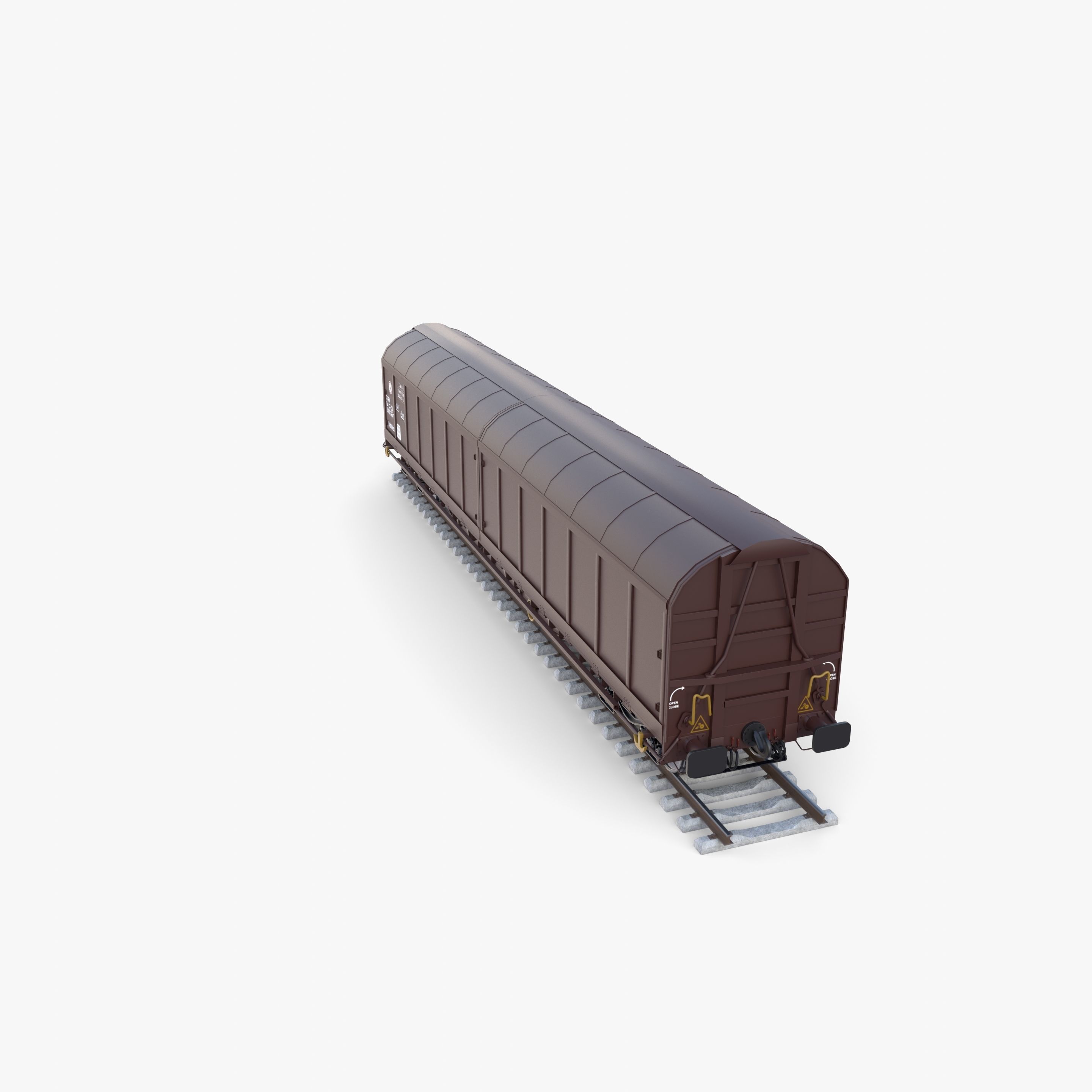 CFR Habis Sliding Door Wagon 339 Rail Car v2 3D model_11