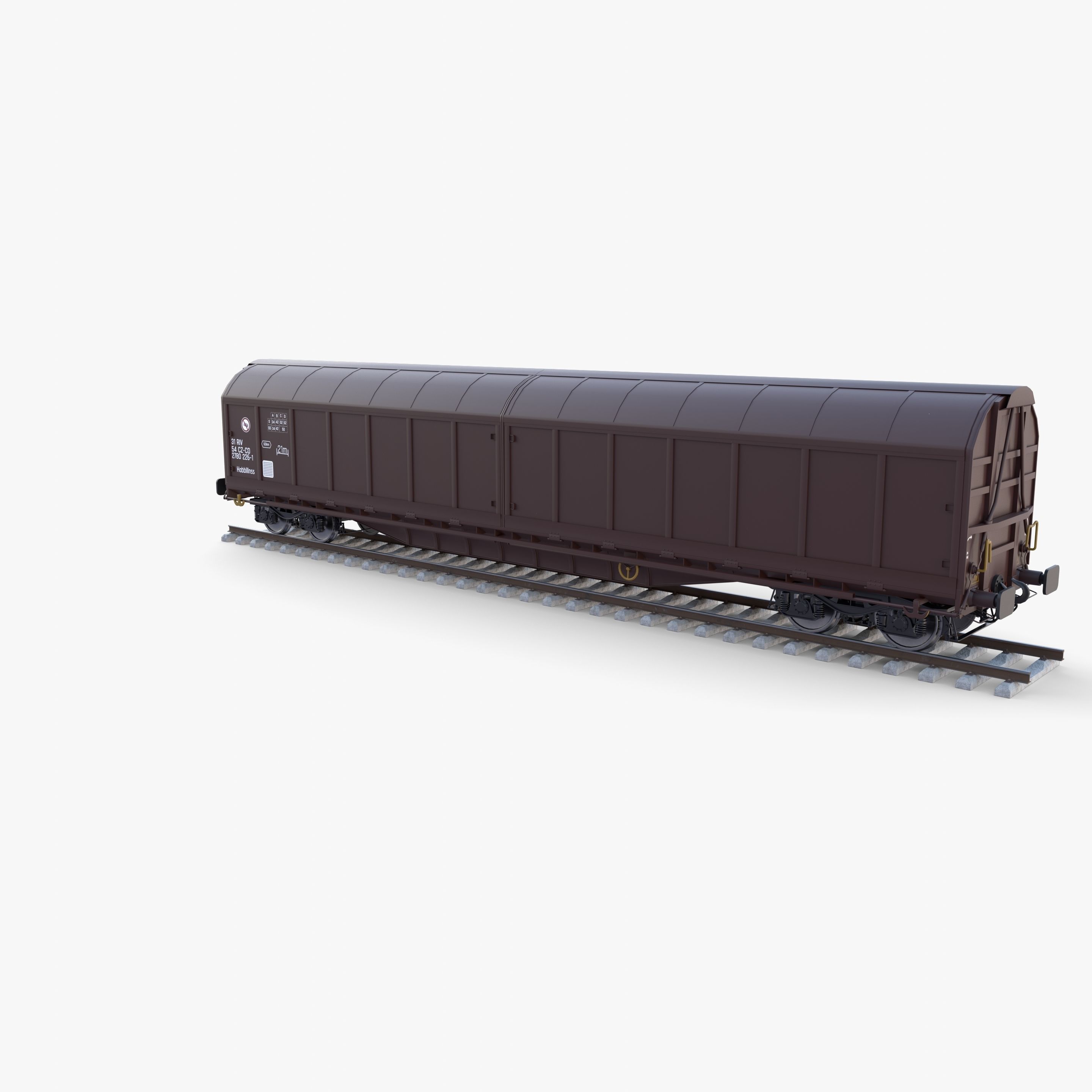 CFR Habis Sliding Door Wagon 339 Rail Car v2 3D model_6