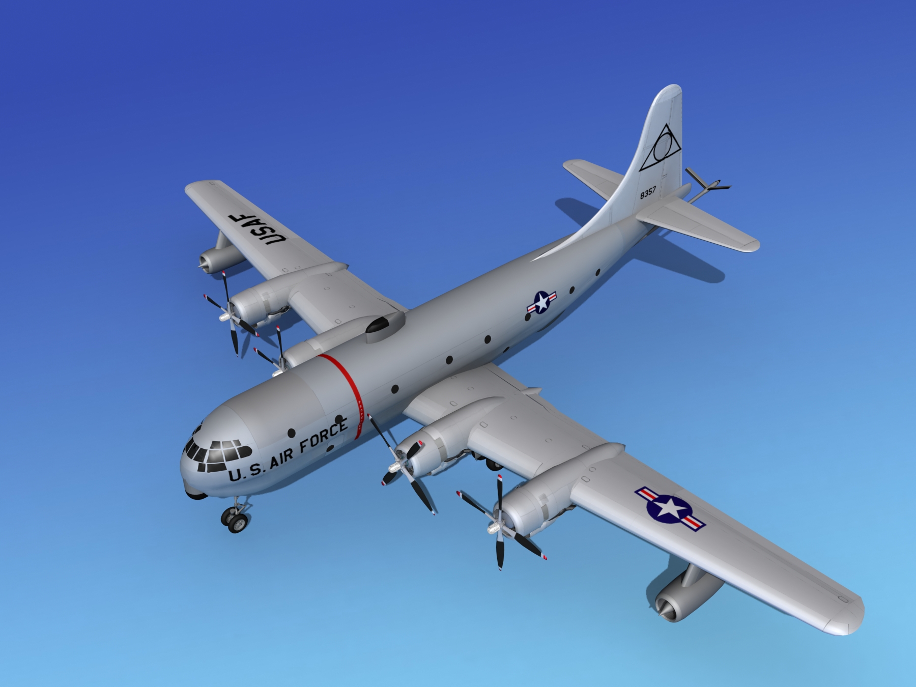 Boeing KC-97 Stratotanker USAF 2 3D model_10