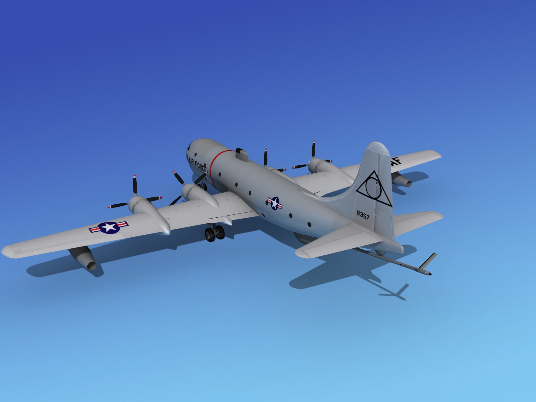 Boeing KC-97 Stratotanker USAF 2 3D model_7