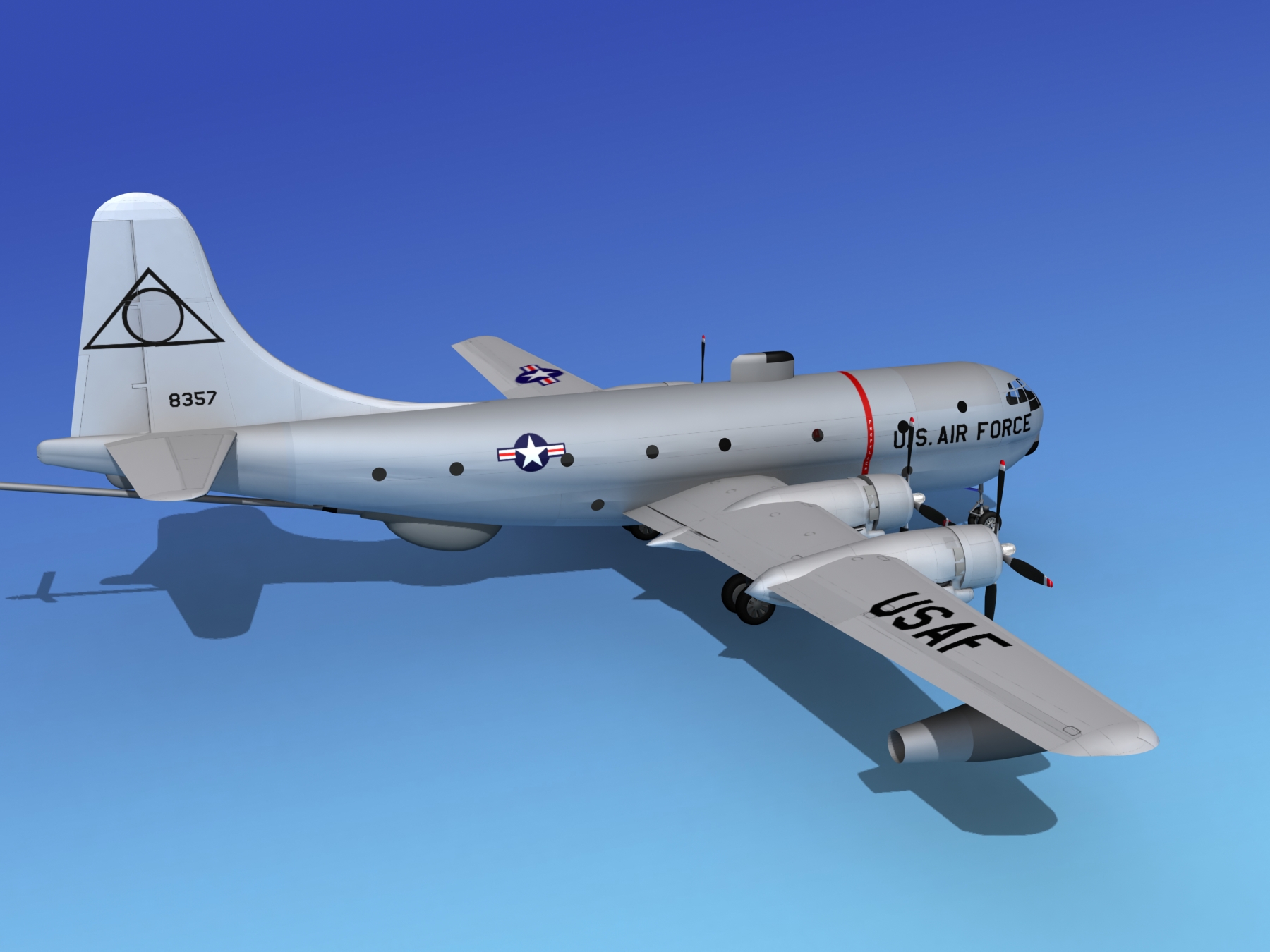 Boeing KC-97 Stratotanker USAF 2 3D model_4