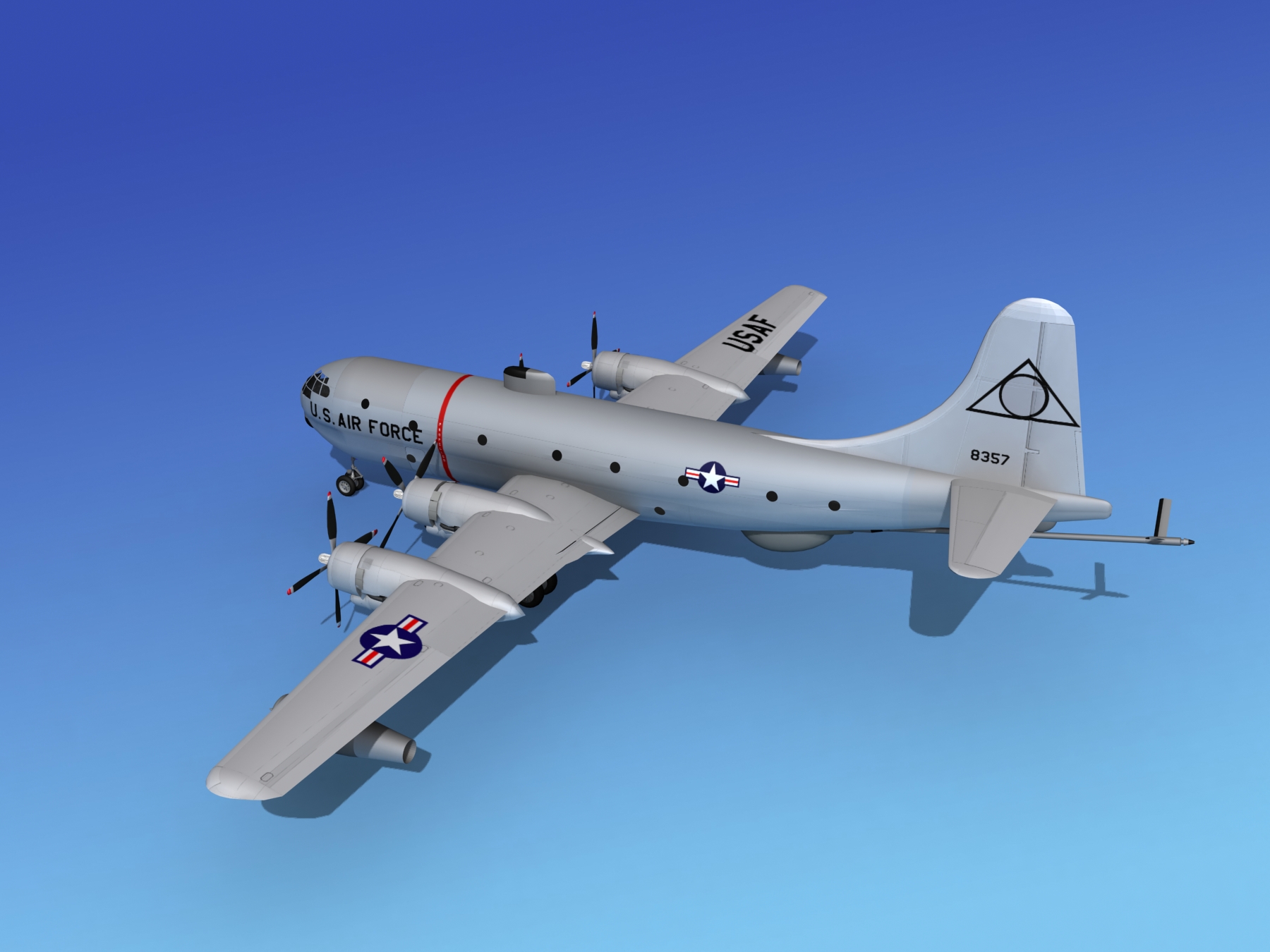 Boeing KC-97 Stratotanker USAF 2 3D model_8