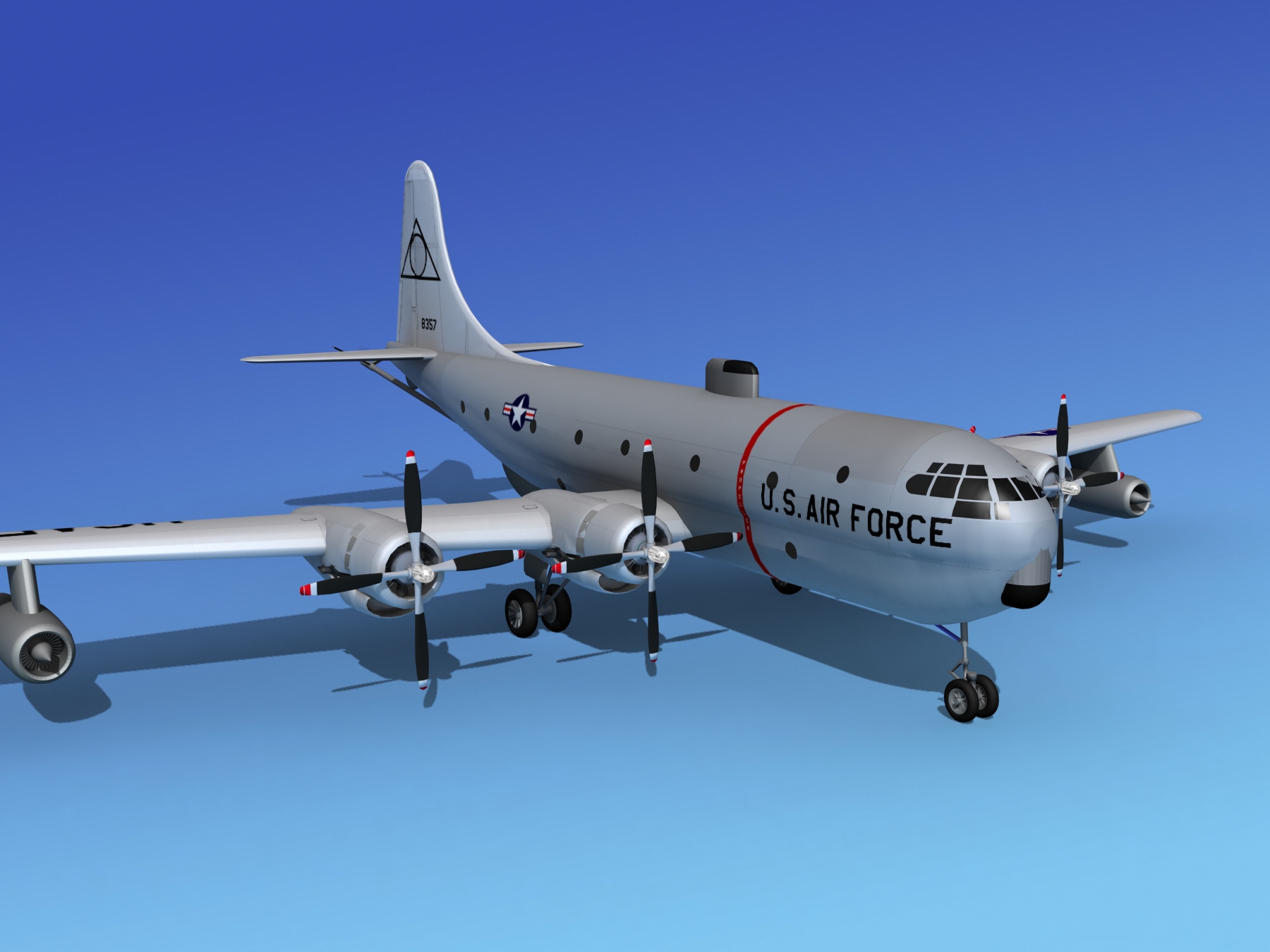 Boeing KC-97 Stratotanker USAF 2 3D model_2
