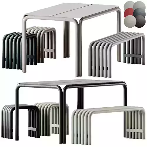 Noo Ma Nokk Bench Stool Table Collection set