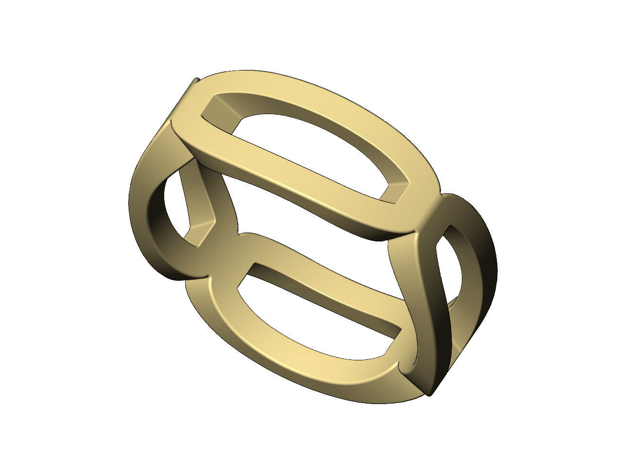 Open rounded carved corners  square ring US sizes 6to10 3D print model_6