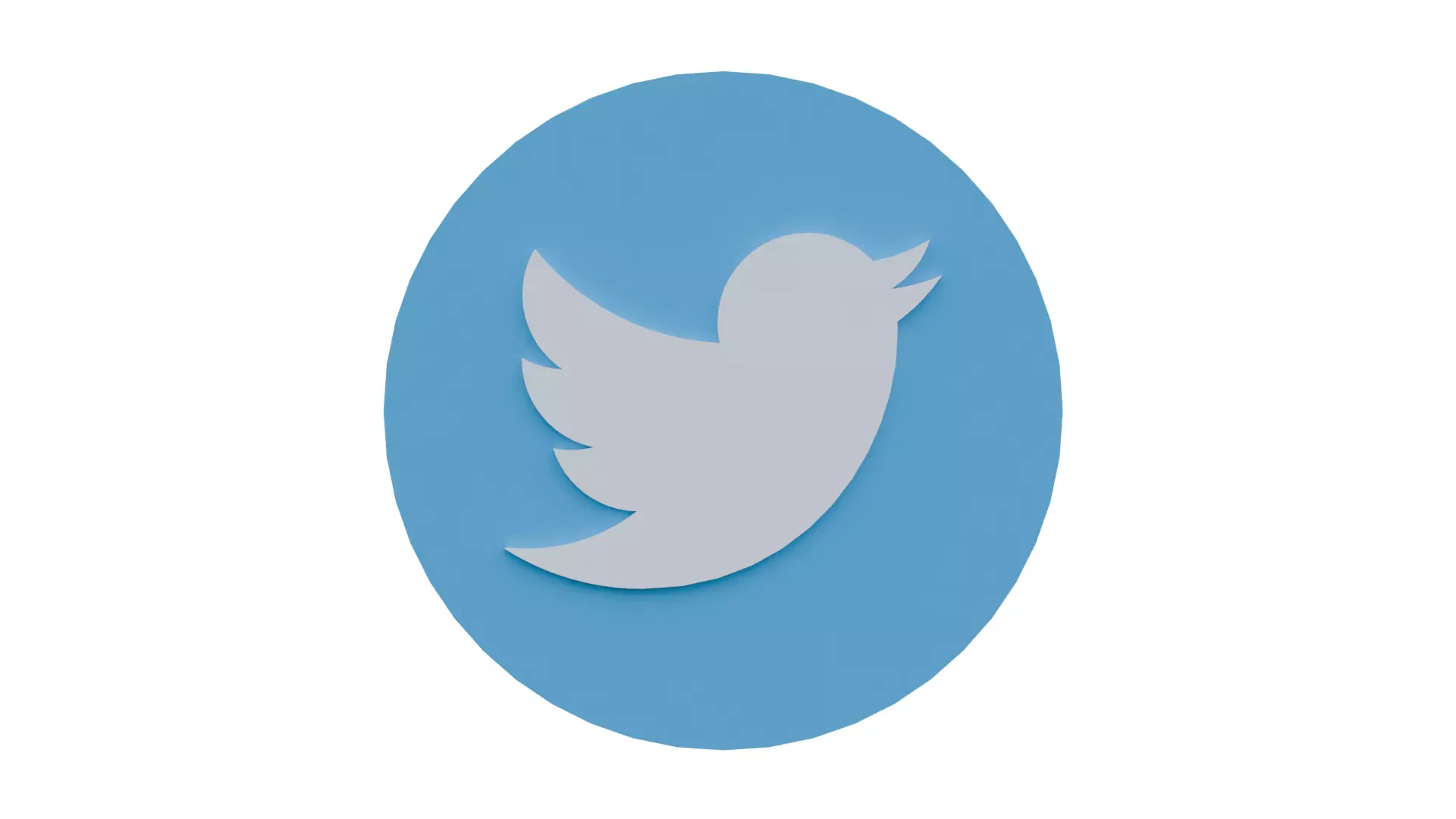 3d Twitter logo Free 3D model