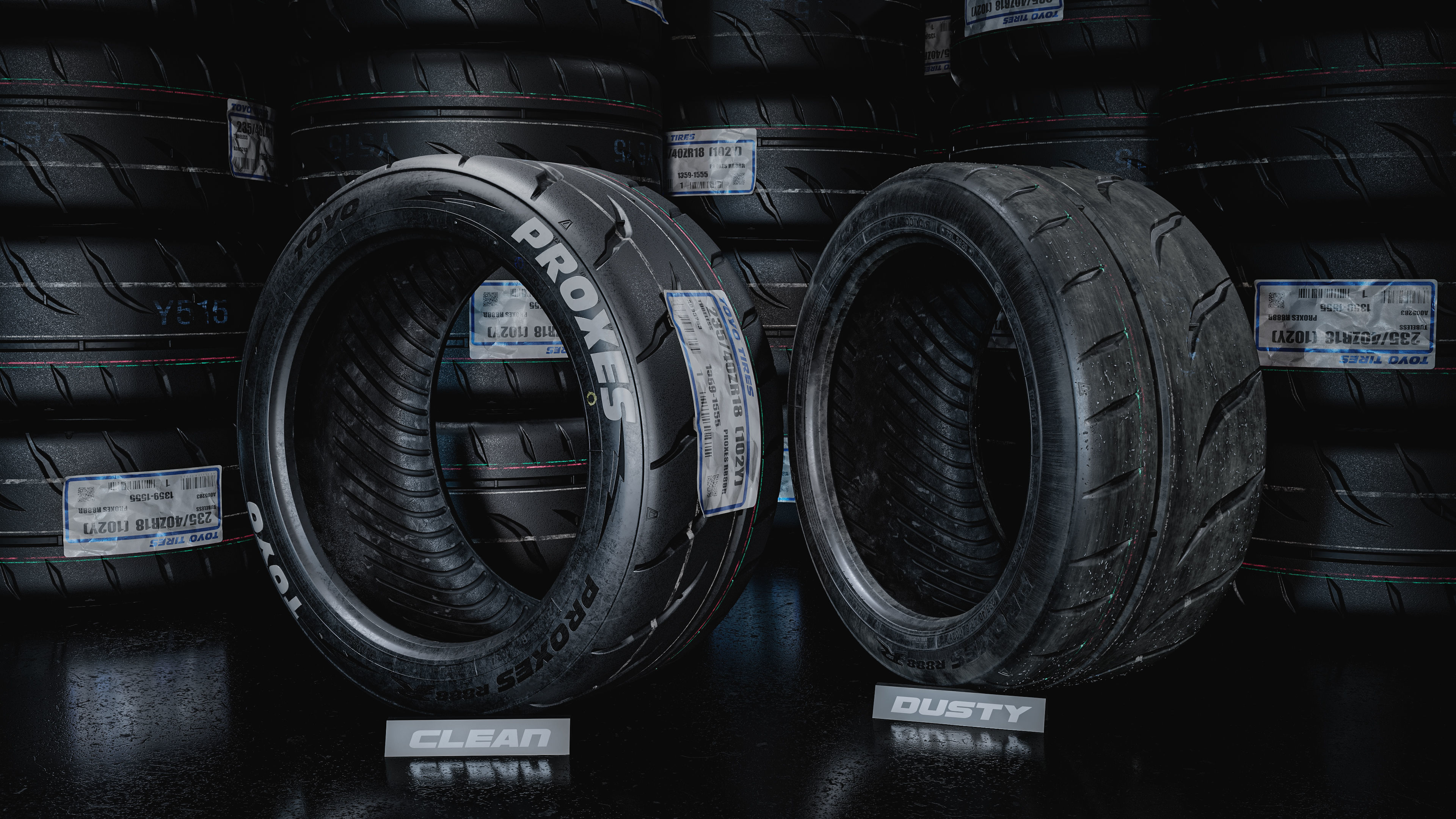 Tire Toyo Proxes R888R Full 3D 3D model_1