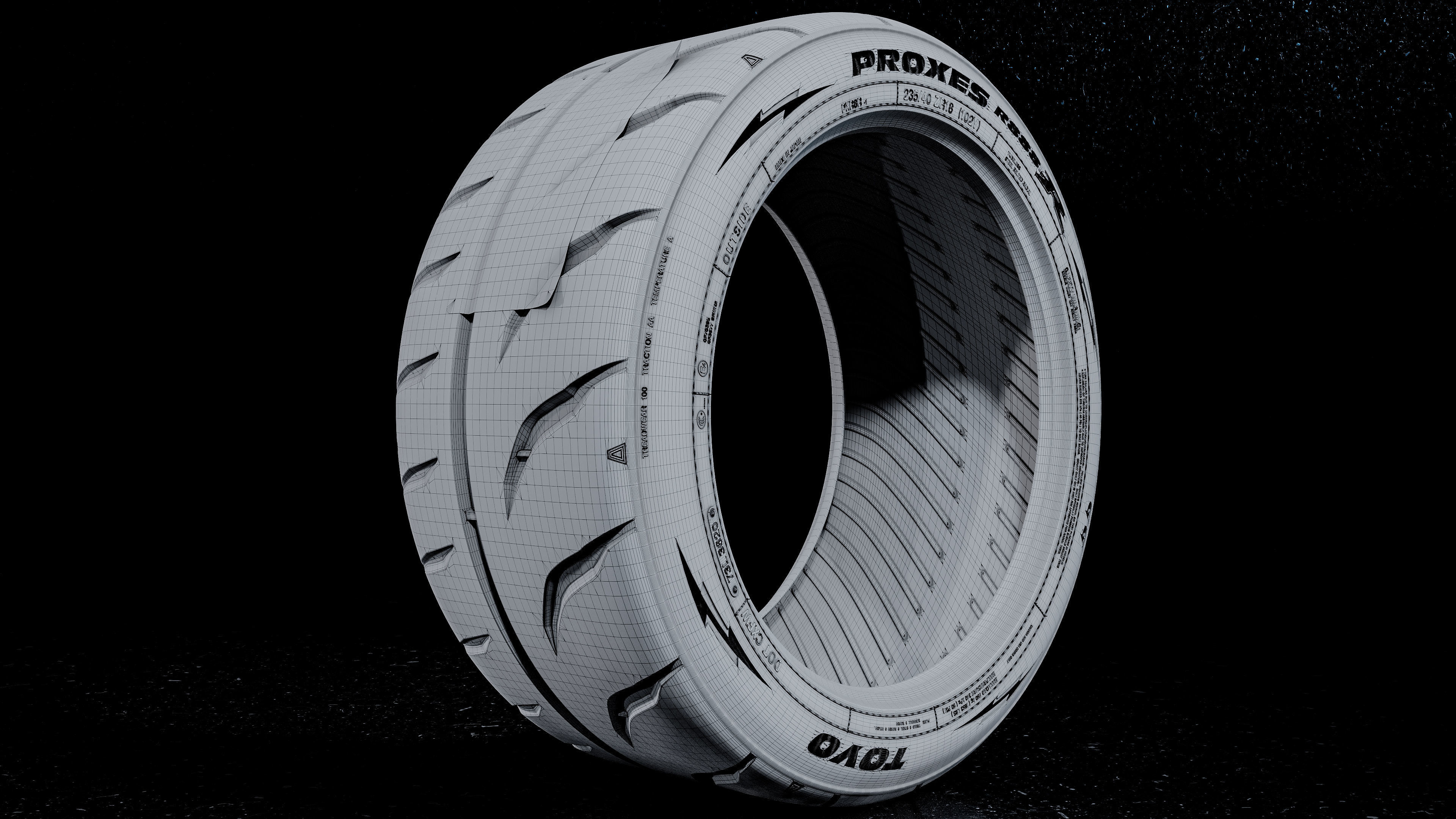 Tire Toyo Proxes R888R Full 3D 3D model_10