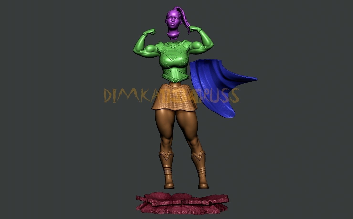 Supergirl 3D print model_7
