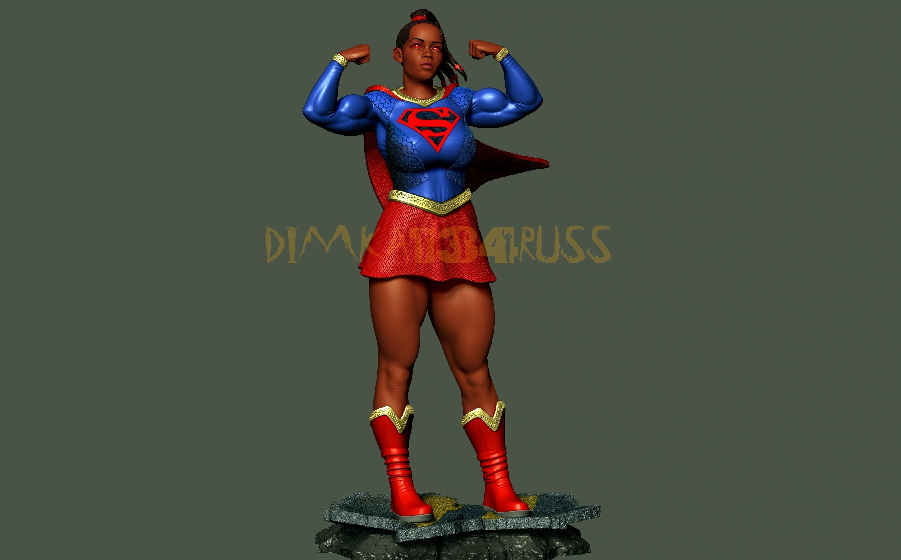 Supergirl 3D print model_11