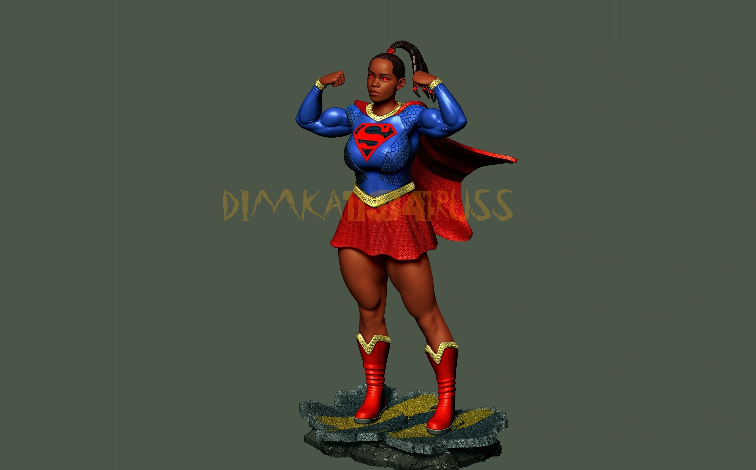 Supergirl 3D print model_12