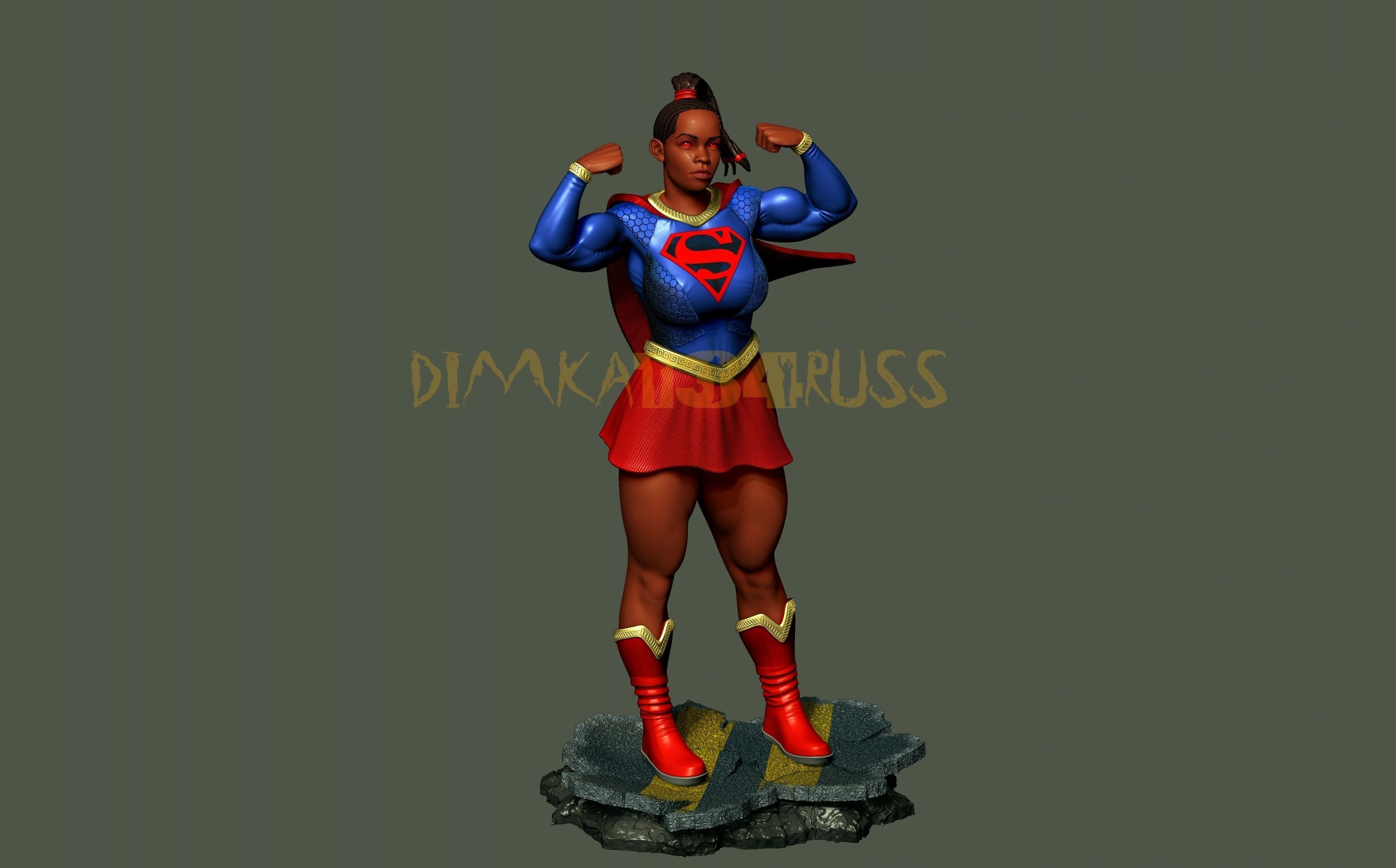 Supergirl 3D print model_3