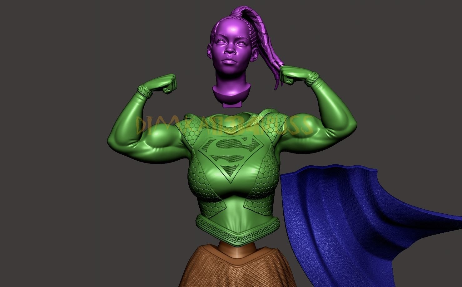 Supergirl 3D print model_9