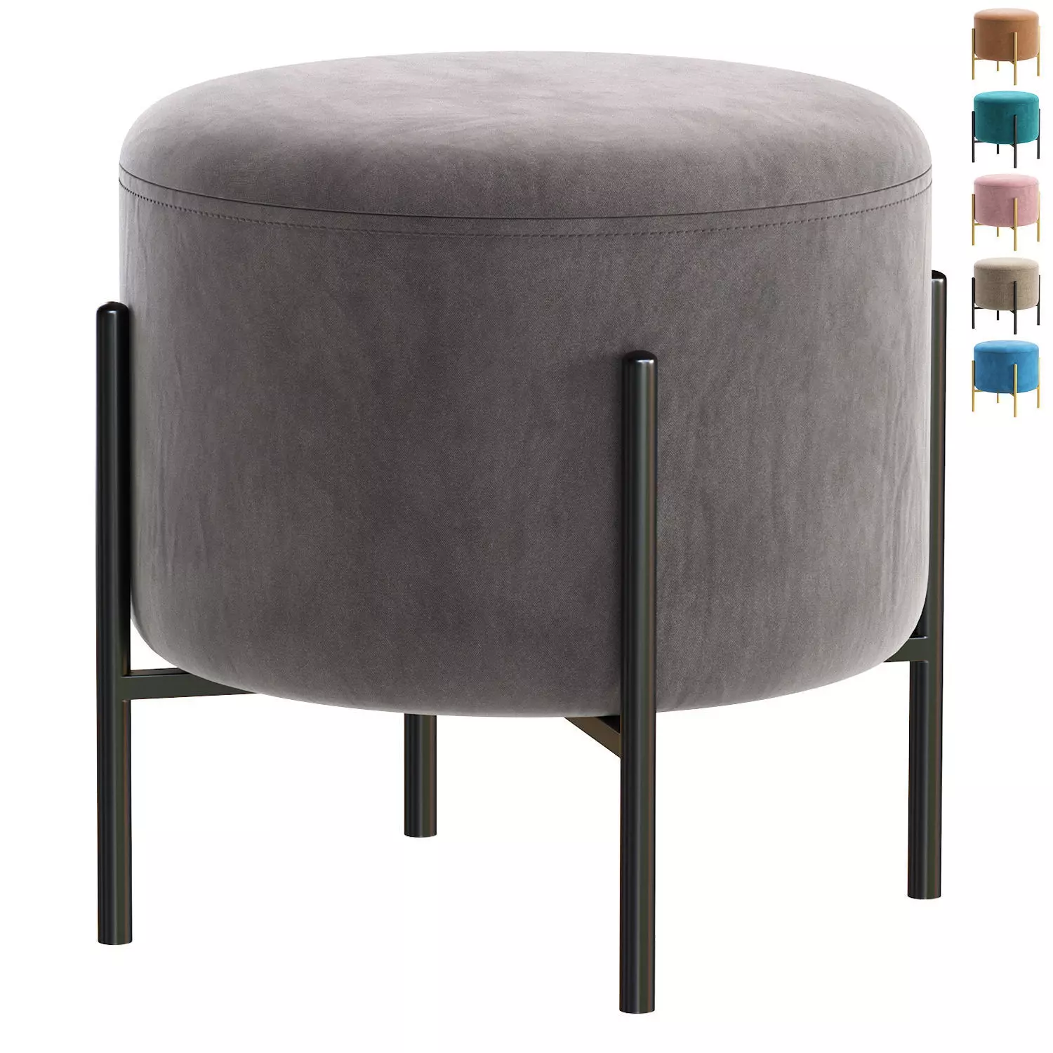 Pouf Black By inmyroom 3D model
