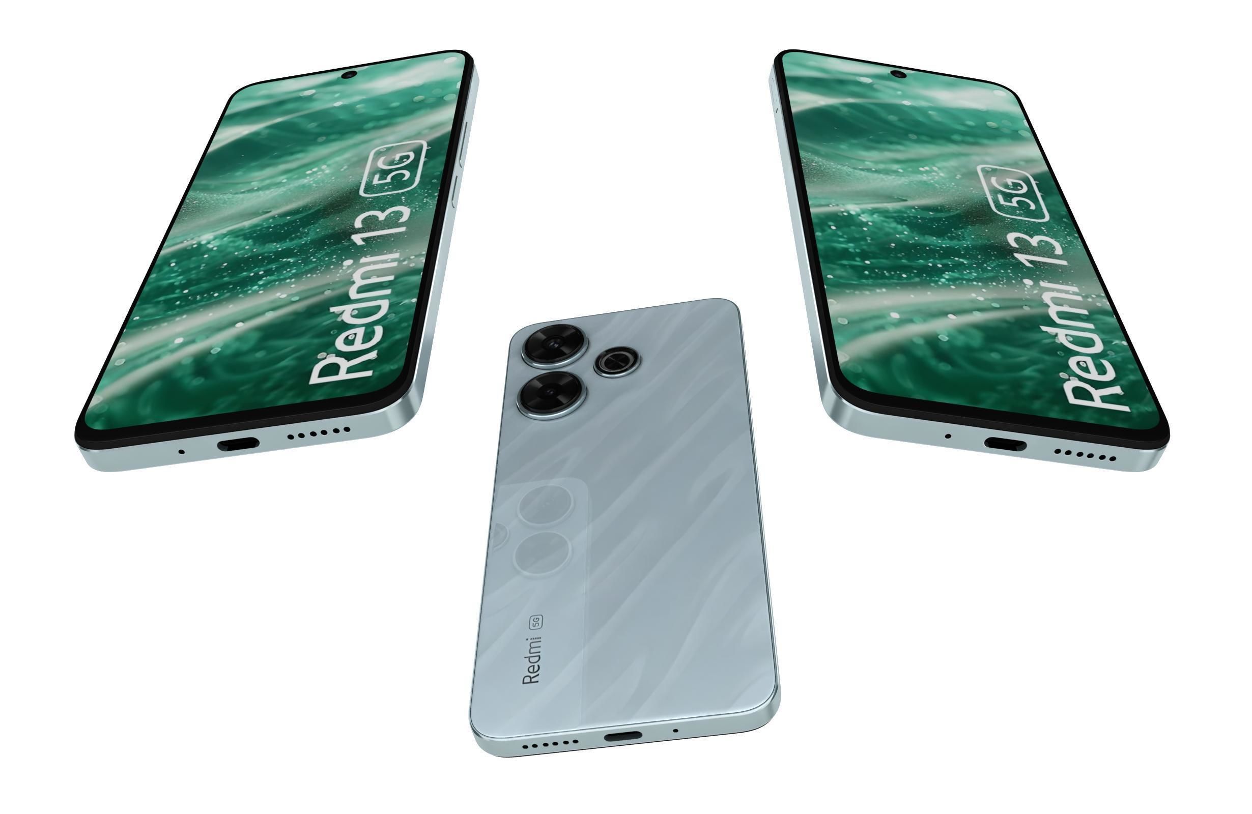 Xiaomi Redmi 13 5G Blue 3D model_2