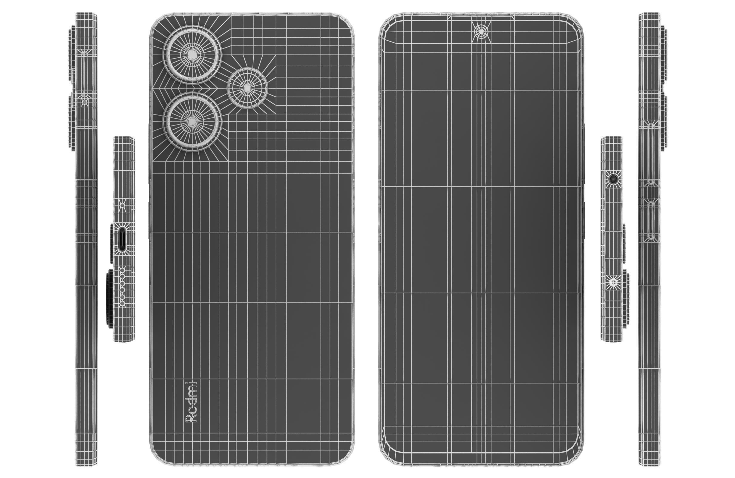 Xiaomi Redmi 13 5G Blue 3D model_16