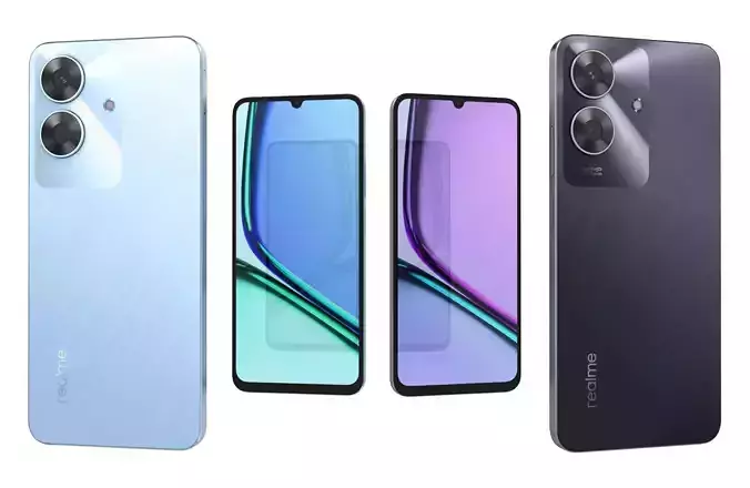 Realme Narzo N61 Marble Black And Voyage Blue