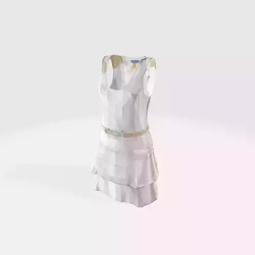 a white sleeveless dress