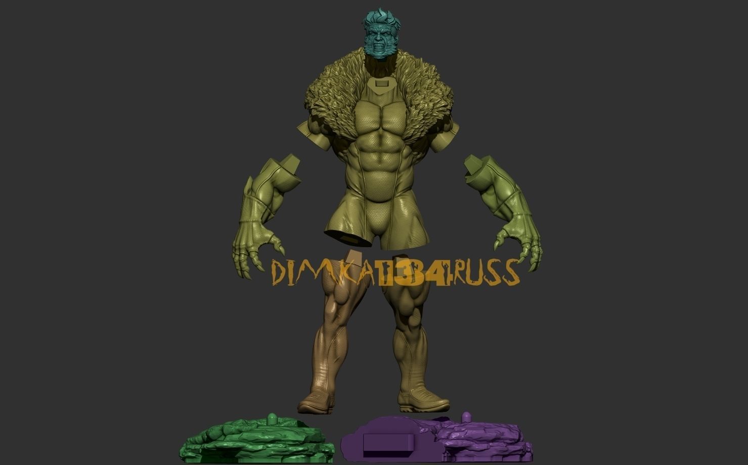 sabretooth 3D print model_4