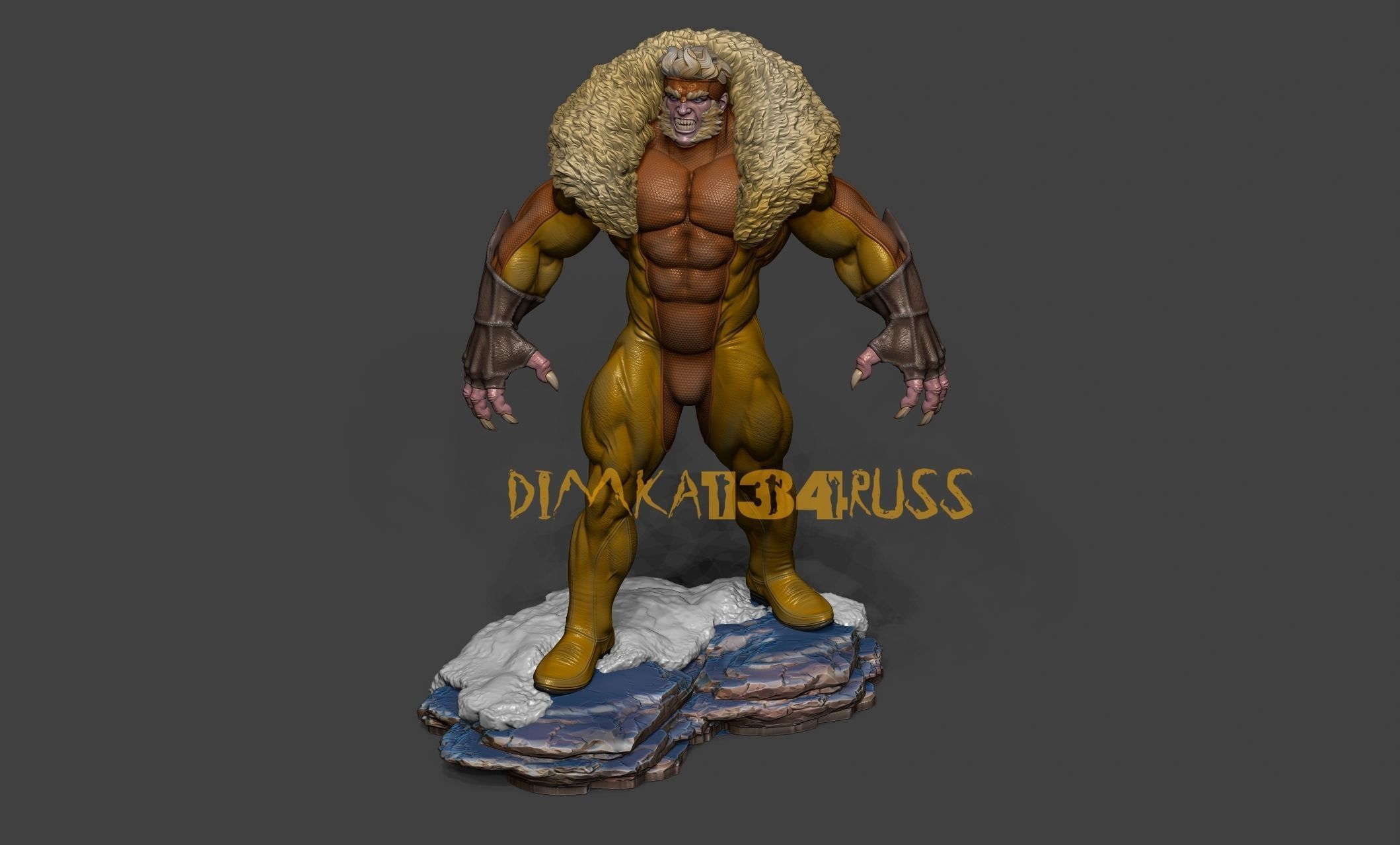 sabretooth 3D print model_3