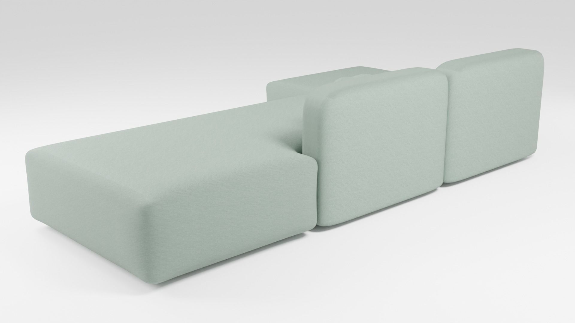 Designer elegant sofa in green tones 3D model_3