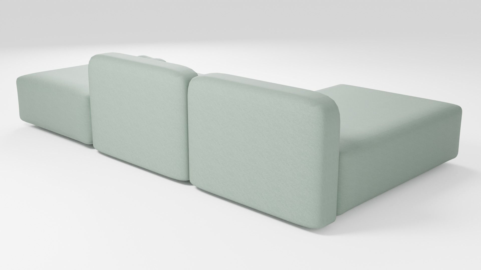 Designer elegant sofa in green tones 3D model_2