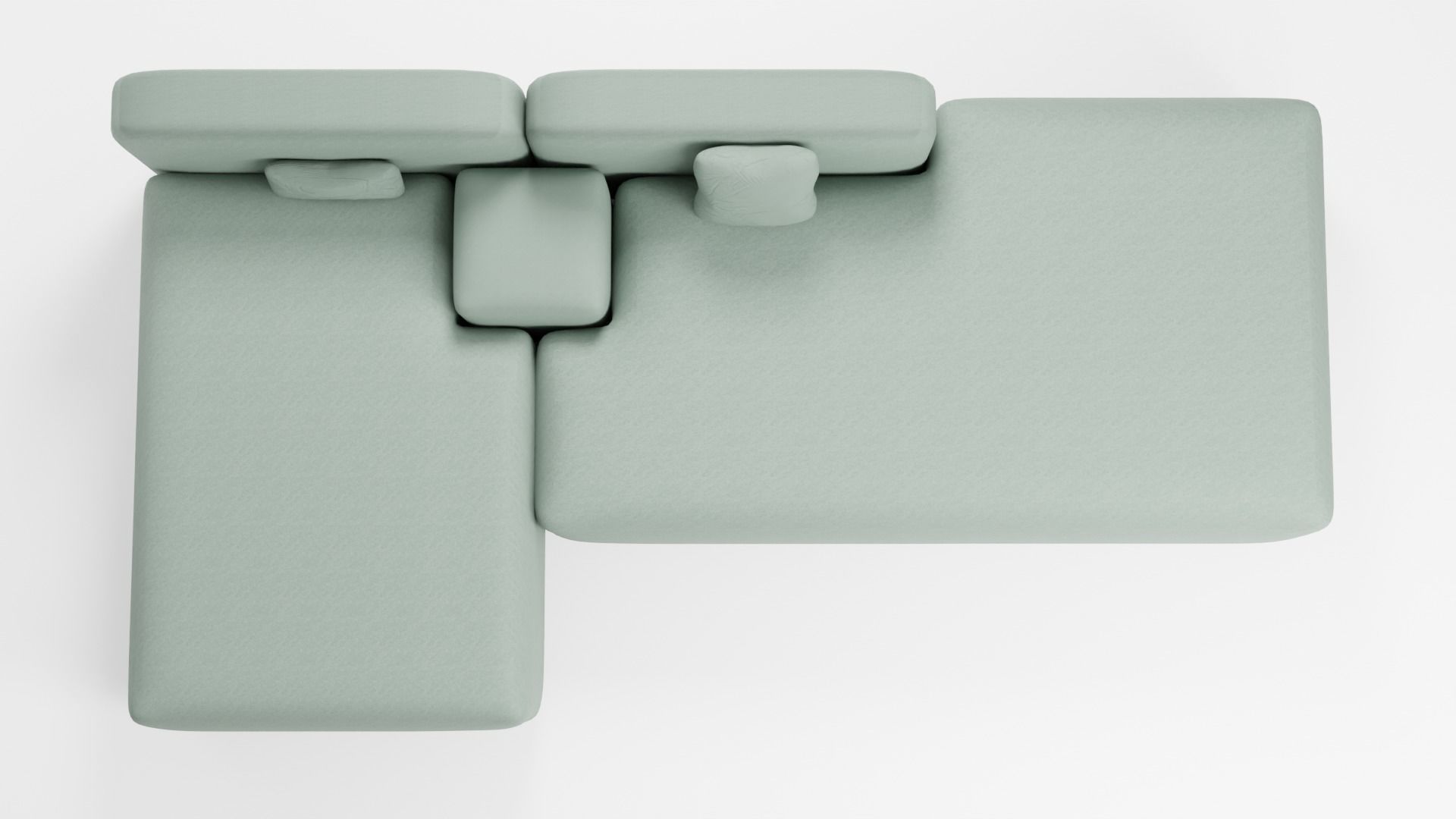 Designer elegant sofa in green tones 3D model_5