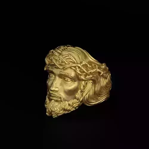 3D printing model  Jesus Ring men ring 3D print model