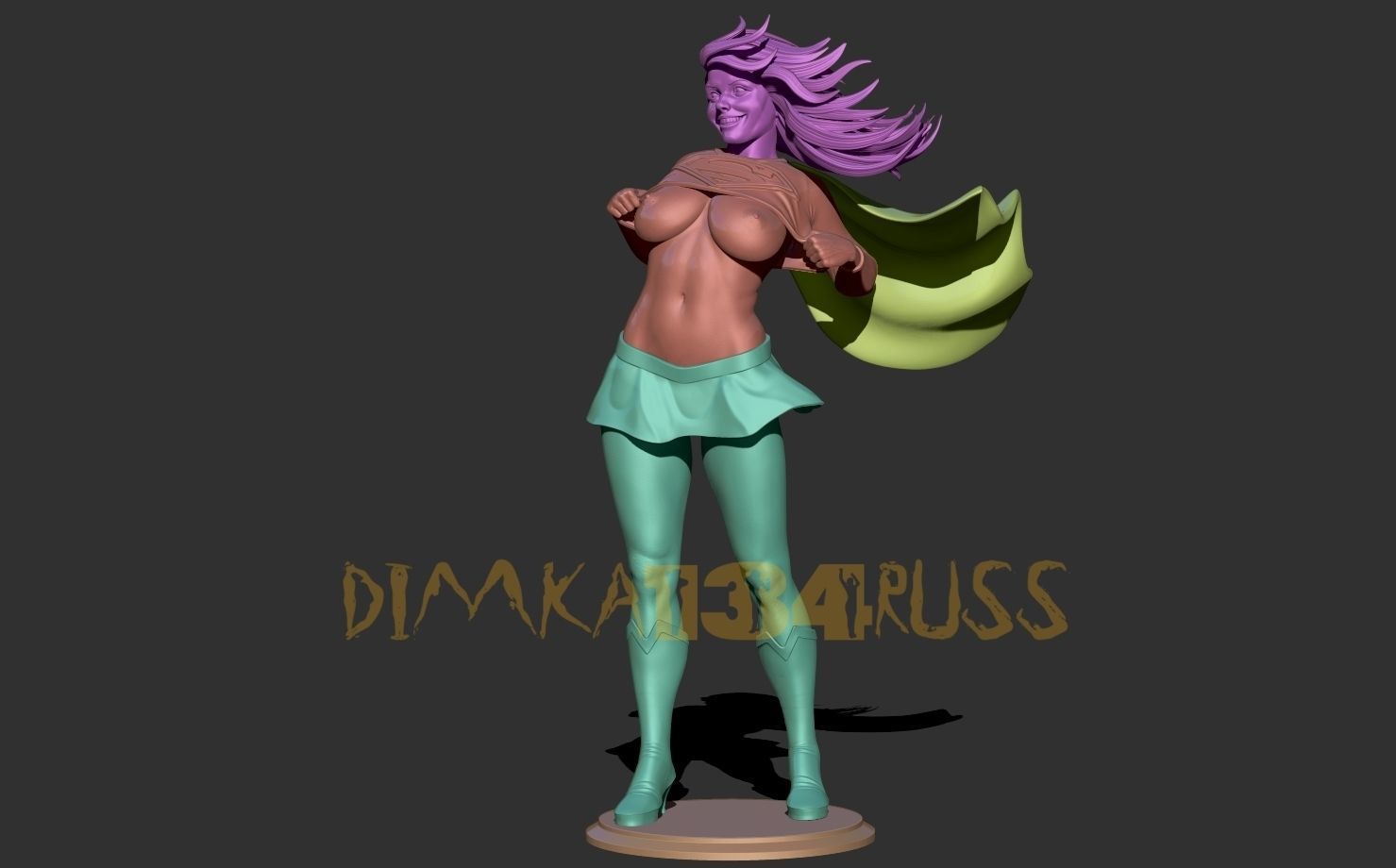 super girl 3D print model_7