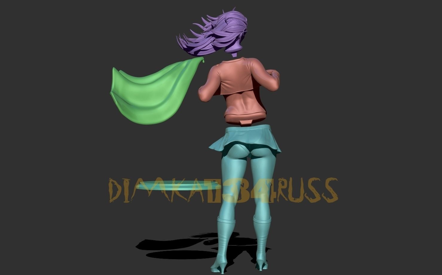 super girl 3D print model_6