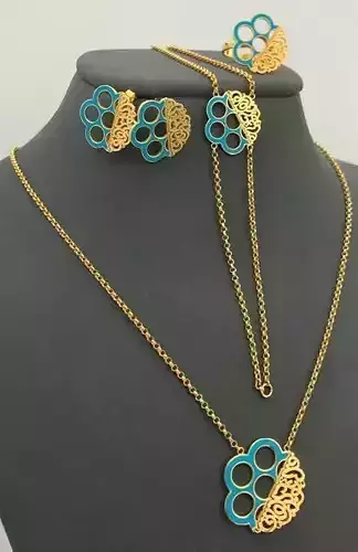 islamic set necklace kolye ring yuzuk earning kupe 