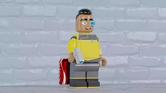 Samanthan Rutherford Lego Maxifig - Fully Articulated 3D print model