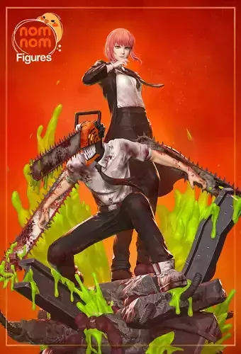 Makima and Denji - Chainsaw Man 3D print model
