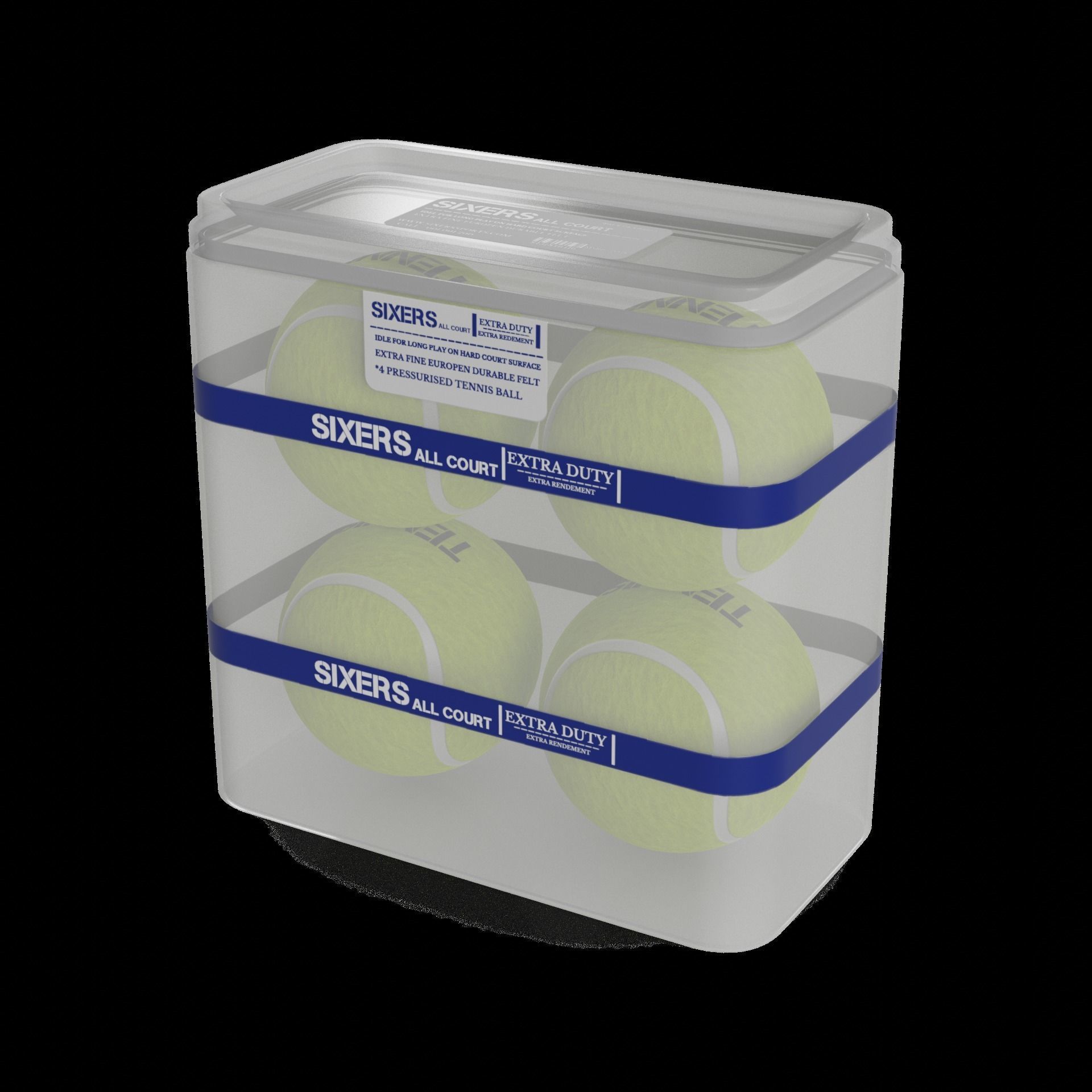 Sports products Tennis Balls Low-poly 3D model_1