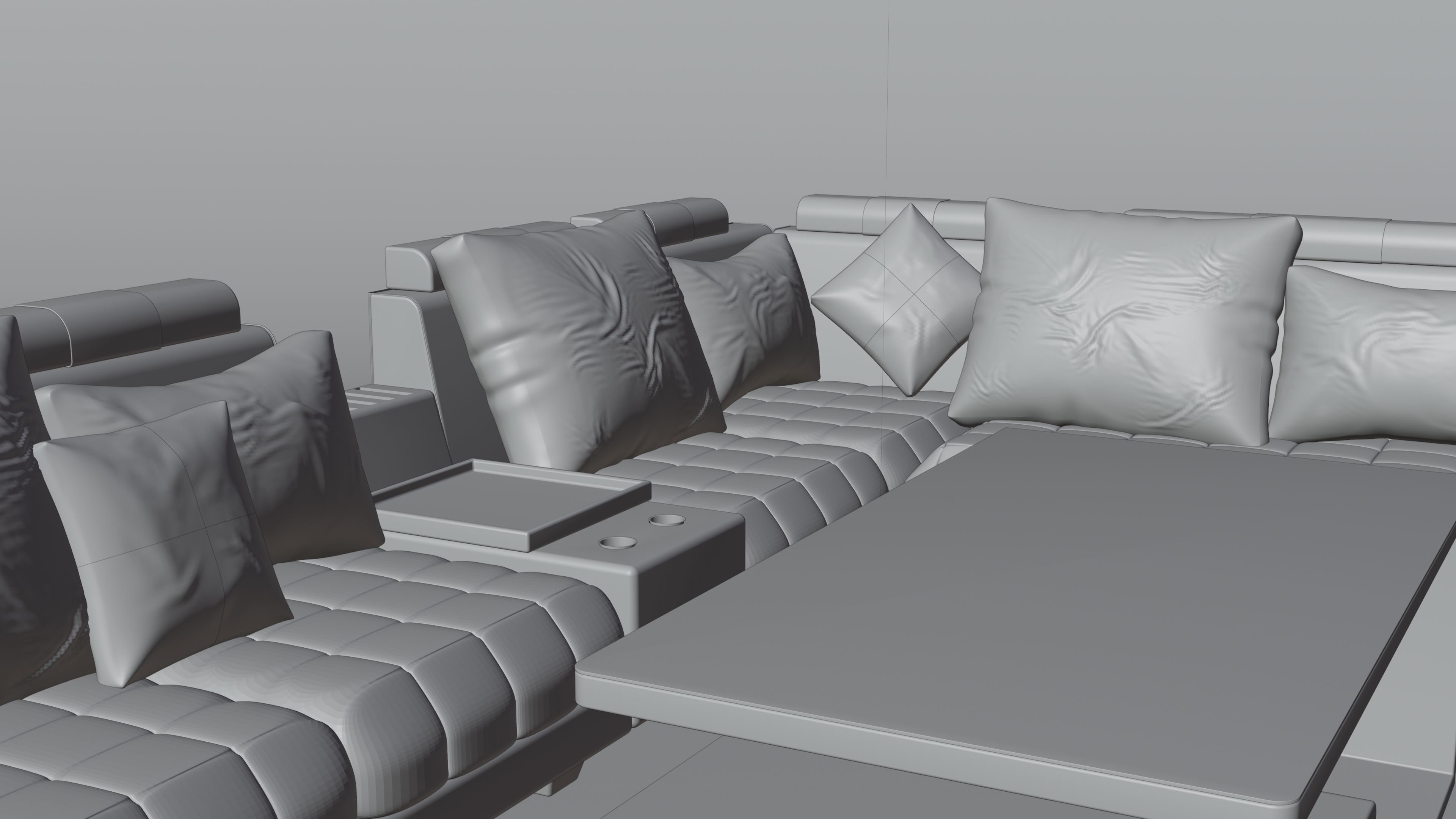 3d Modern Sofa Set Design For Interior Scene 3D model_7
