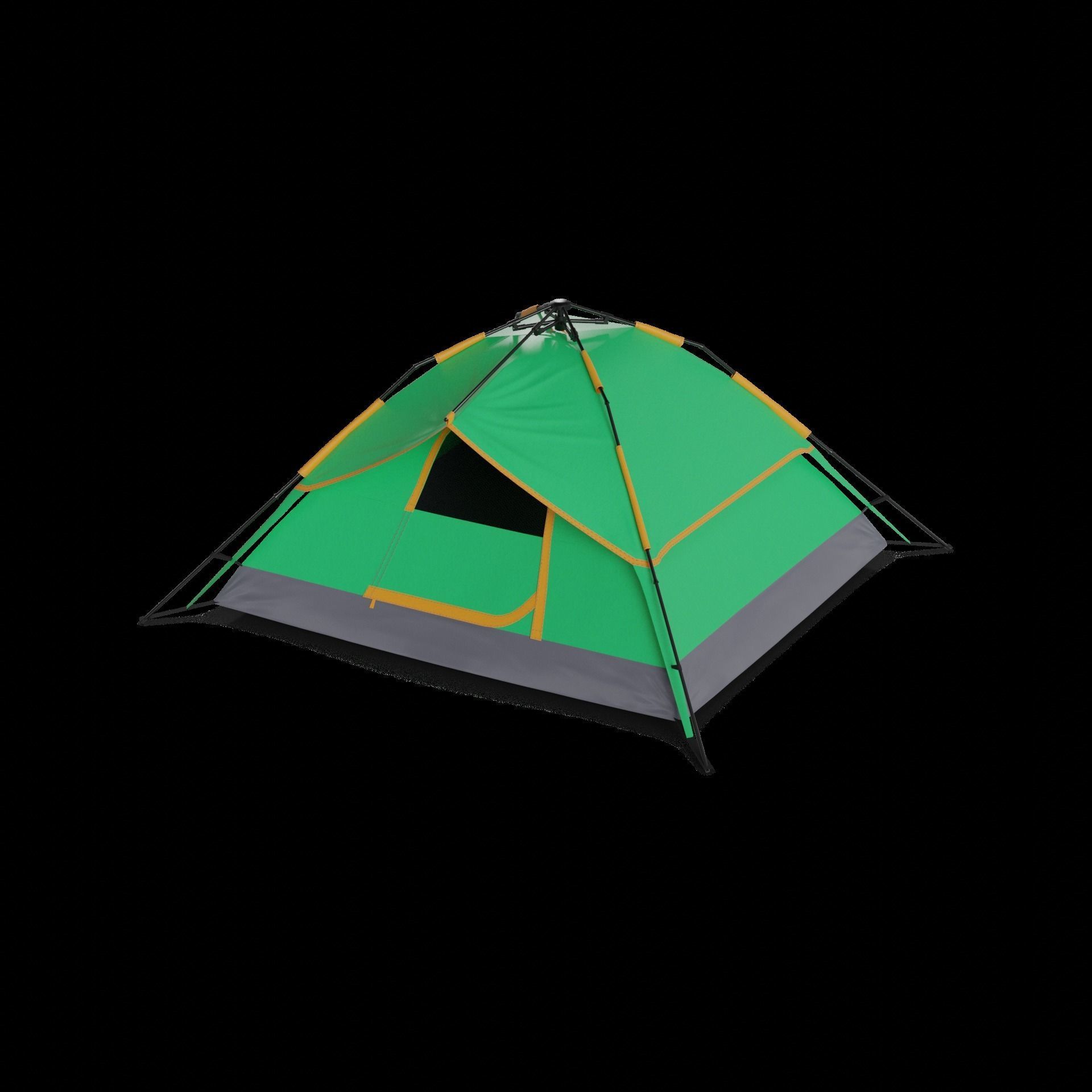 Camping Camping Tent Low-poly 3D model_1
