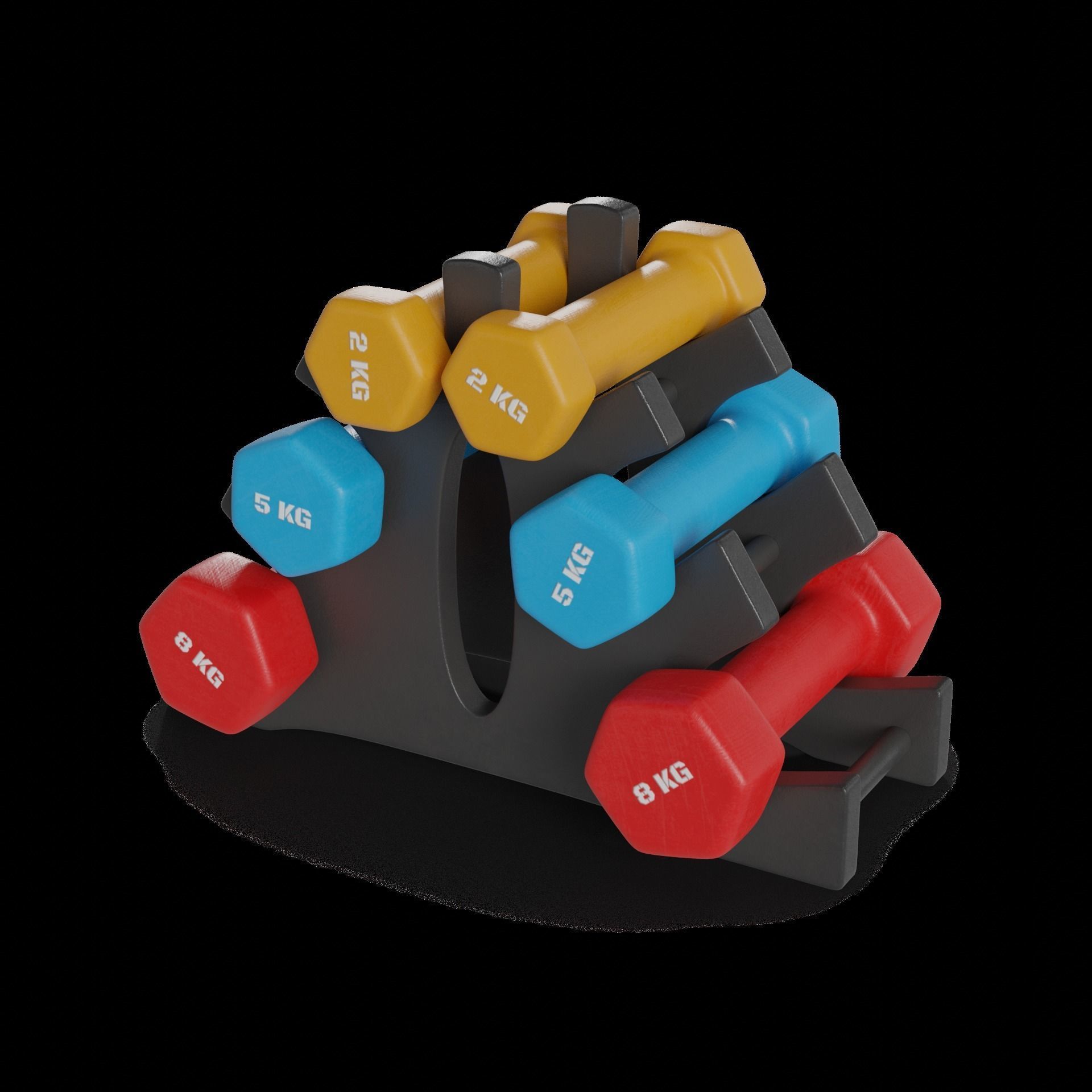 Sports products Dumbbell Set 3D model_1