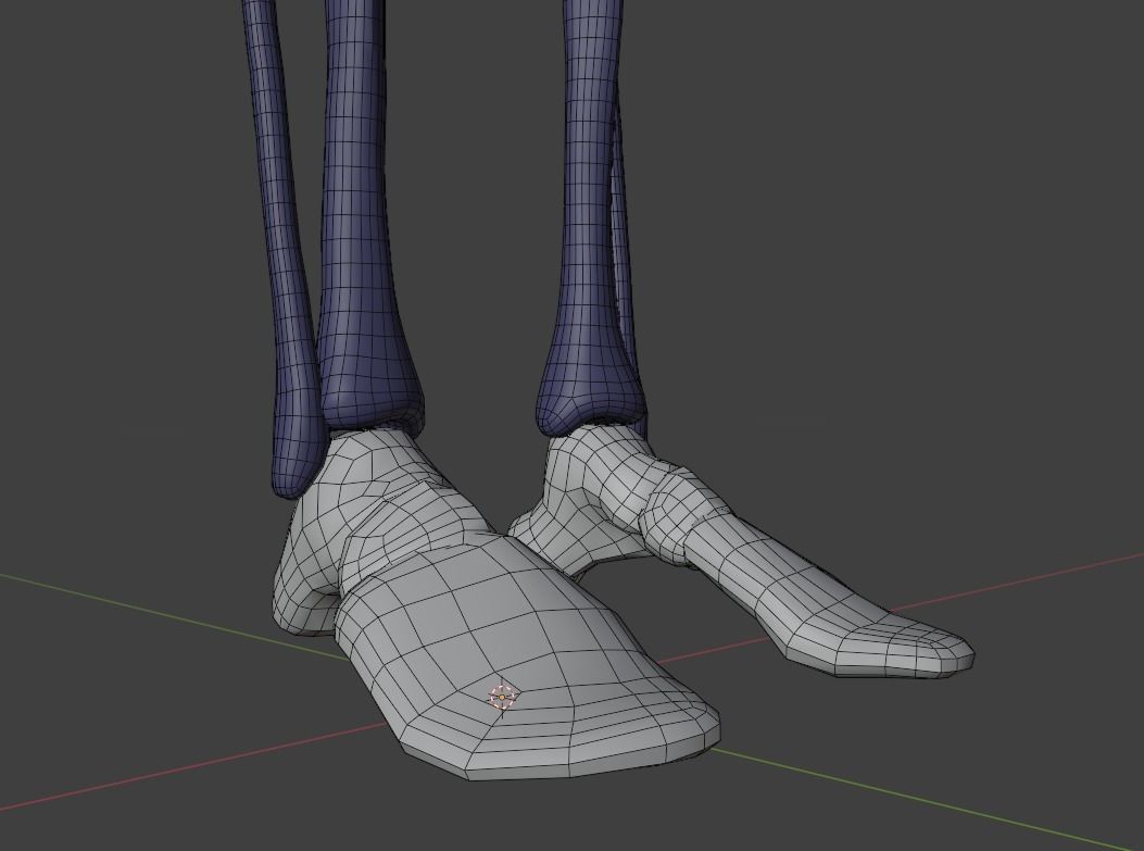 simplified skeleton 3D model_4