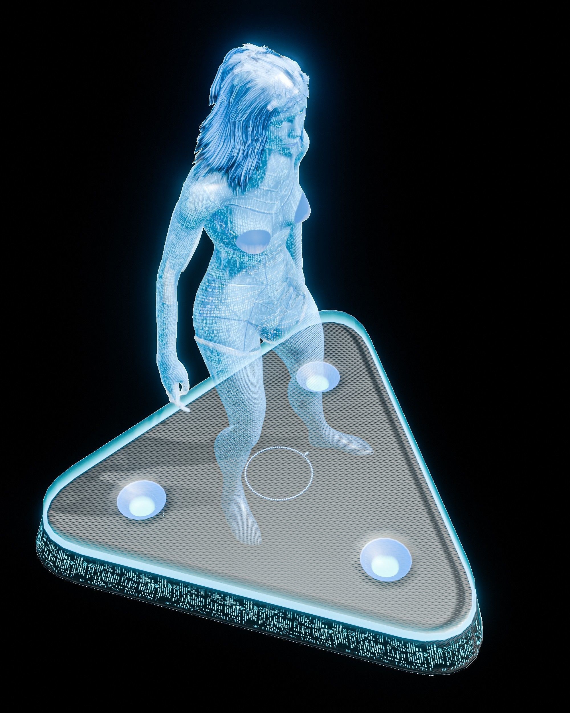 Artificially intelligent Character Low-poly 3D model_13