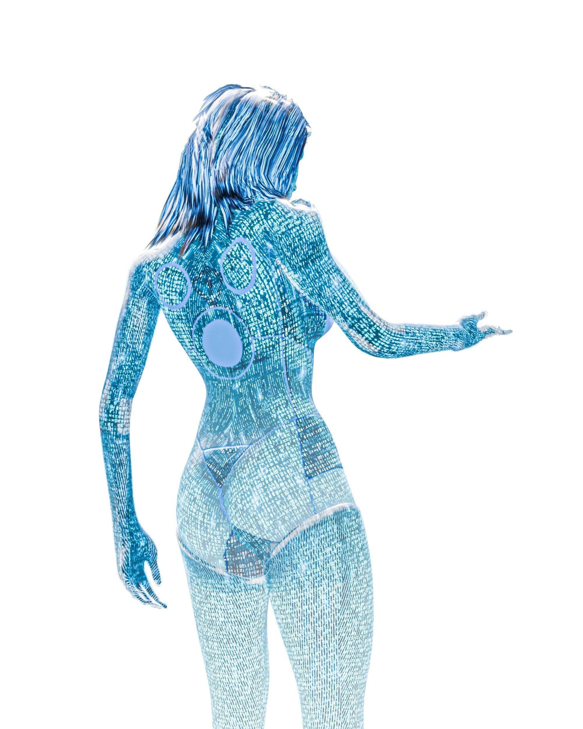 Artificially intelligent Character Low-poly 3D model_9