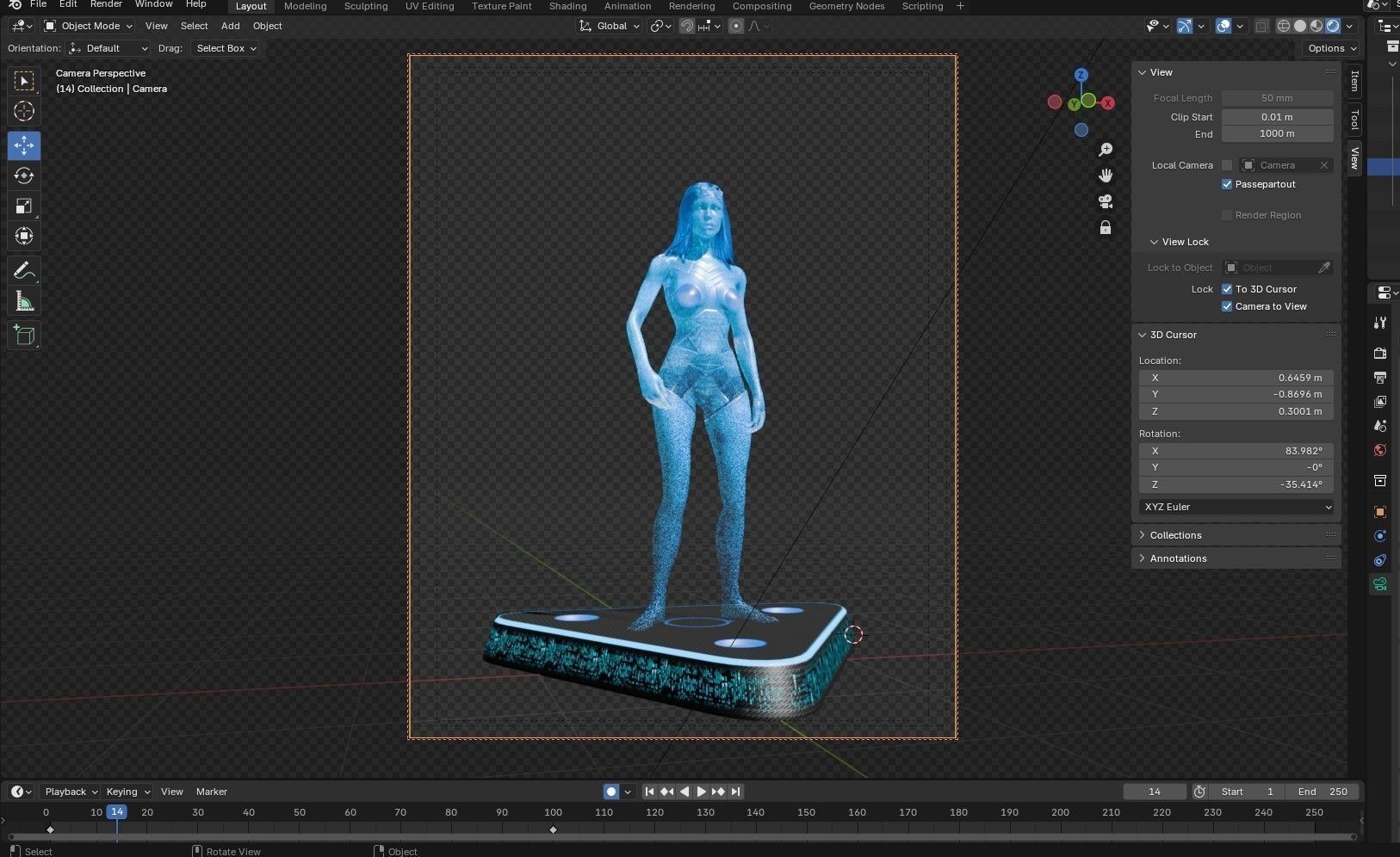 Artificially intelligent Character Low-poly 3D model_17