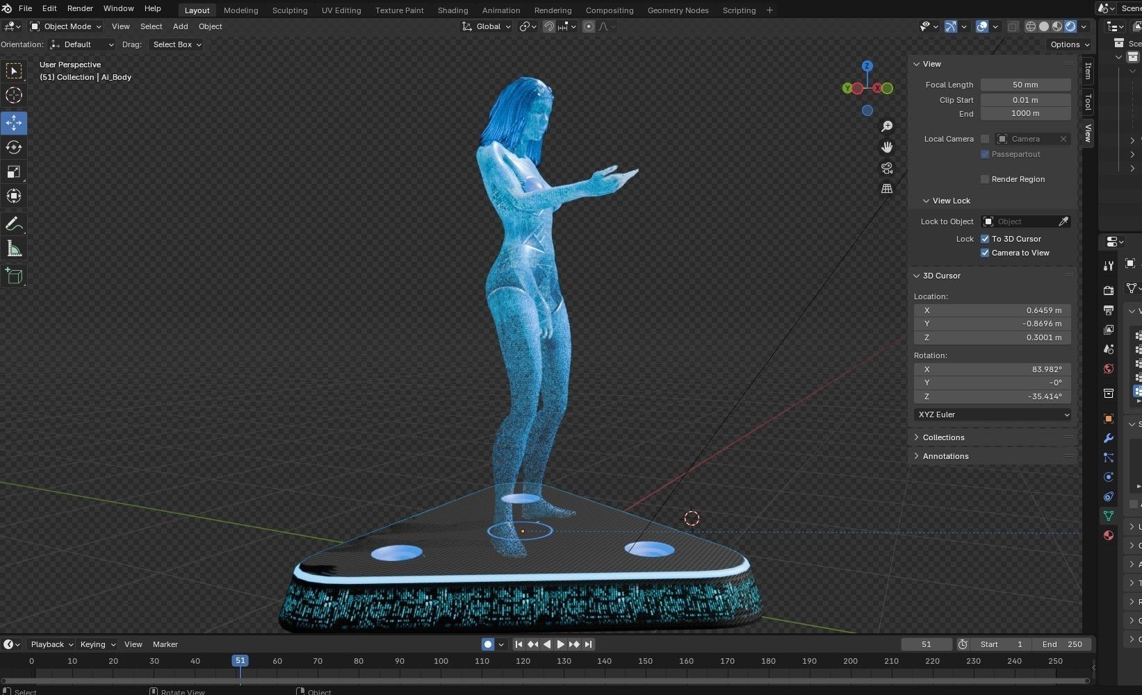 Artificially intelligent Character Low-poly 3D model_18