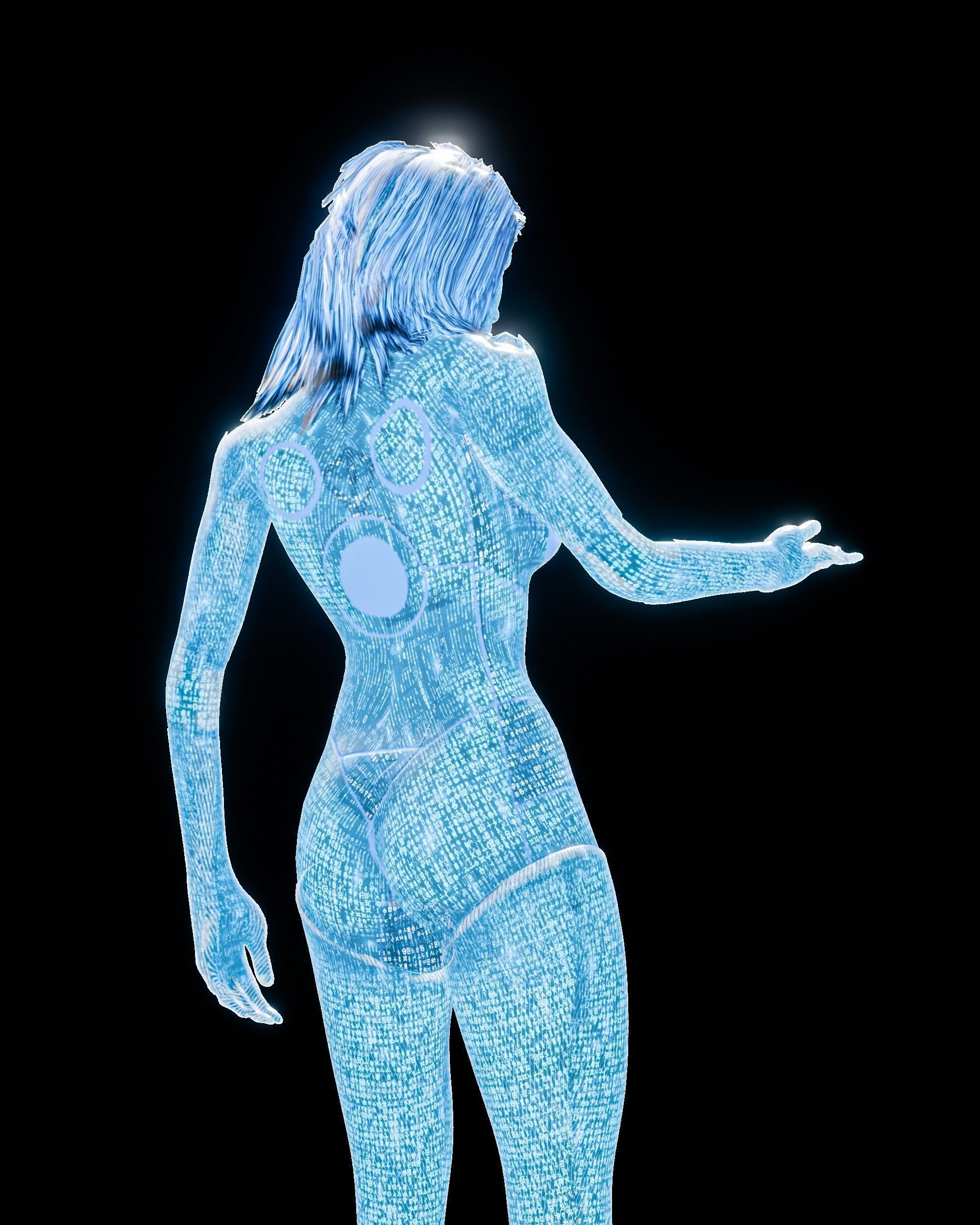 Artificially intelligent Character Low-poly 3D model_7