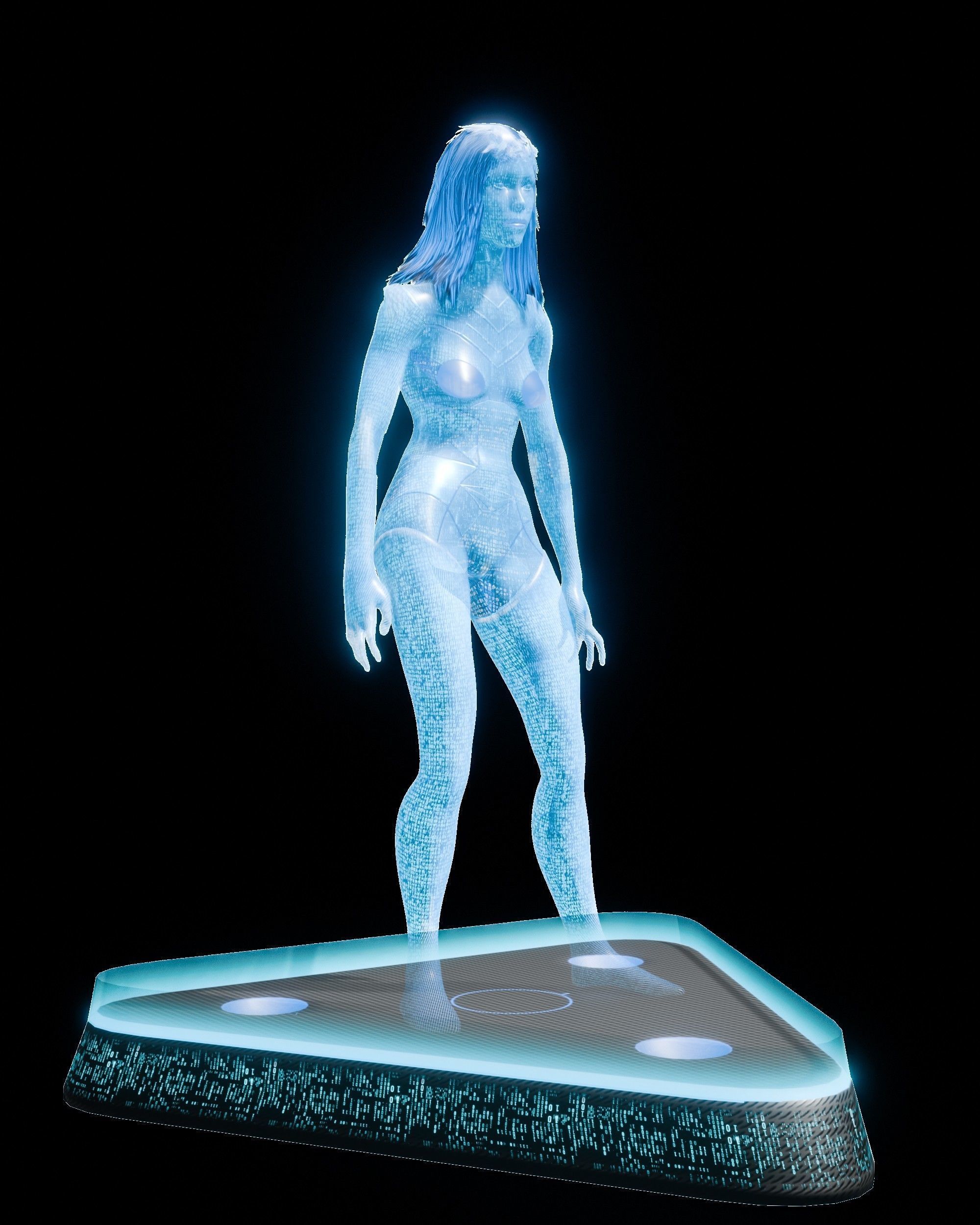 Artificially intelligent Character Low-poly 3D model_3