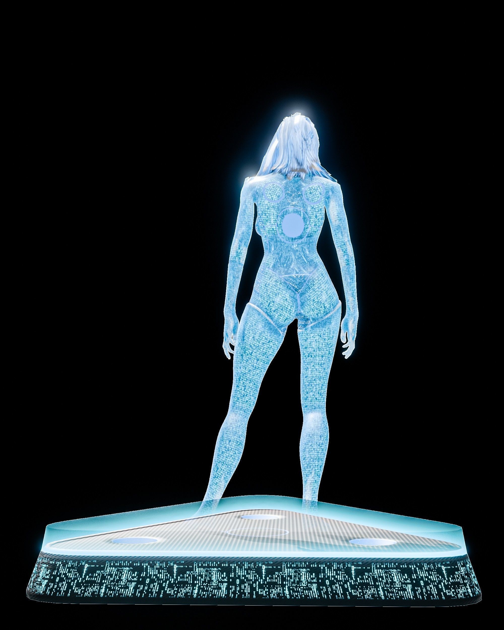 Artificially intelligent Character Low-poly 3D model_10